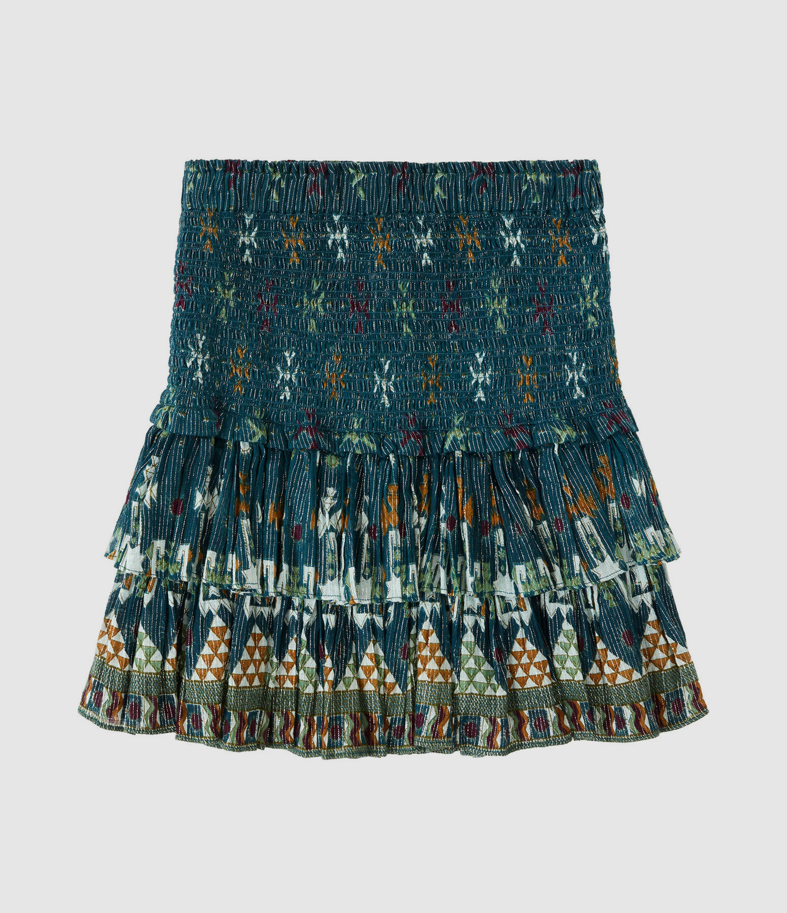 Jupe Naomi Coton Bleu Teal