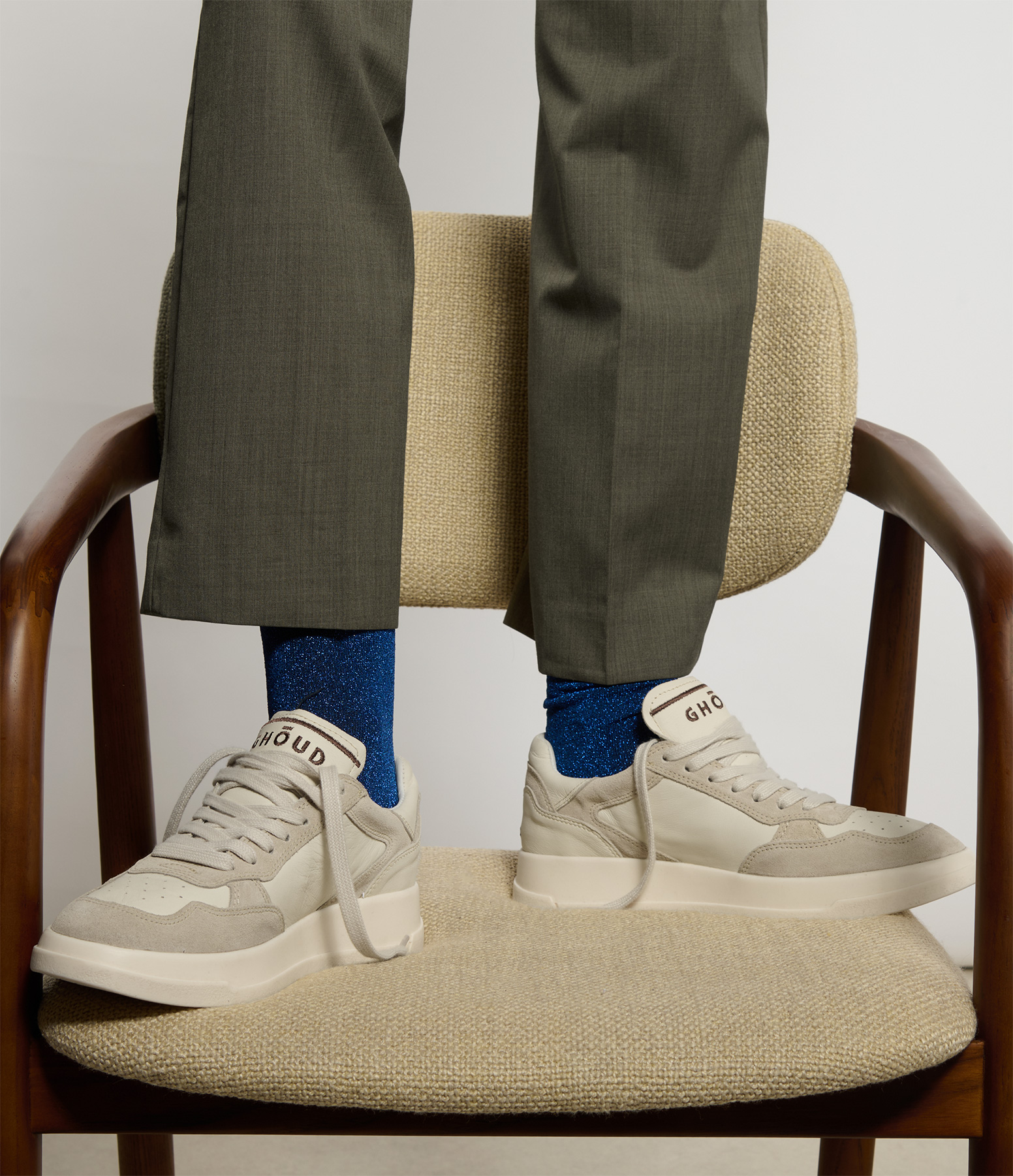 Baskets Tweener Low Wom Goat Suede Beige