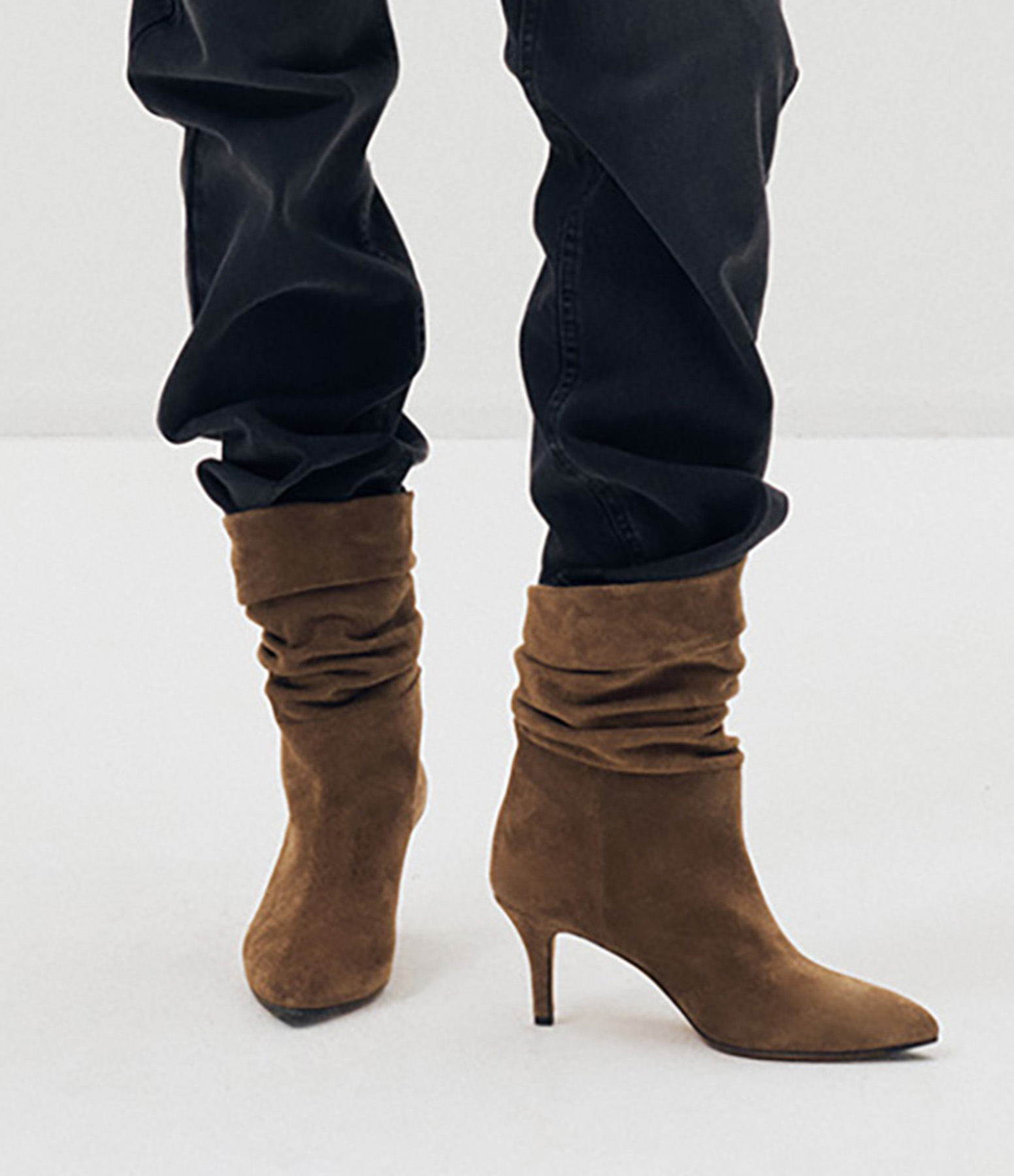 Bottines Badi 70 Cuir Suédé Magma Brown, Collaboration JV x Véronika Loubry