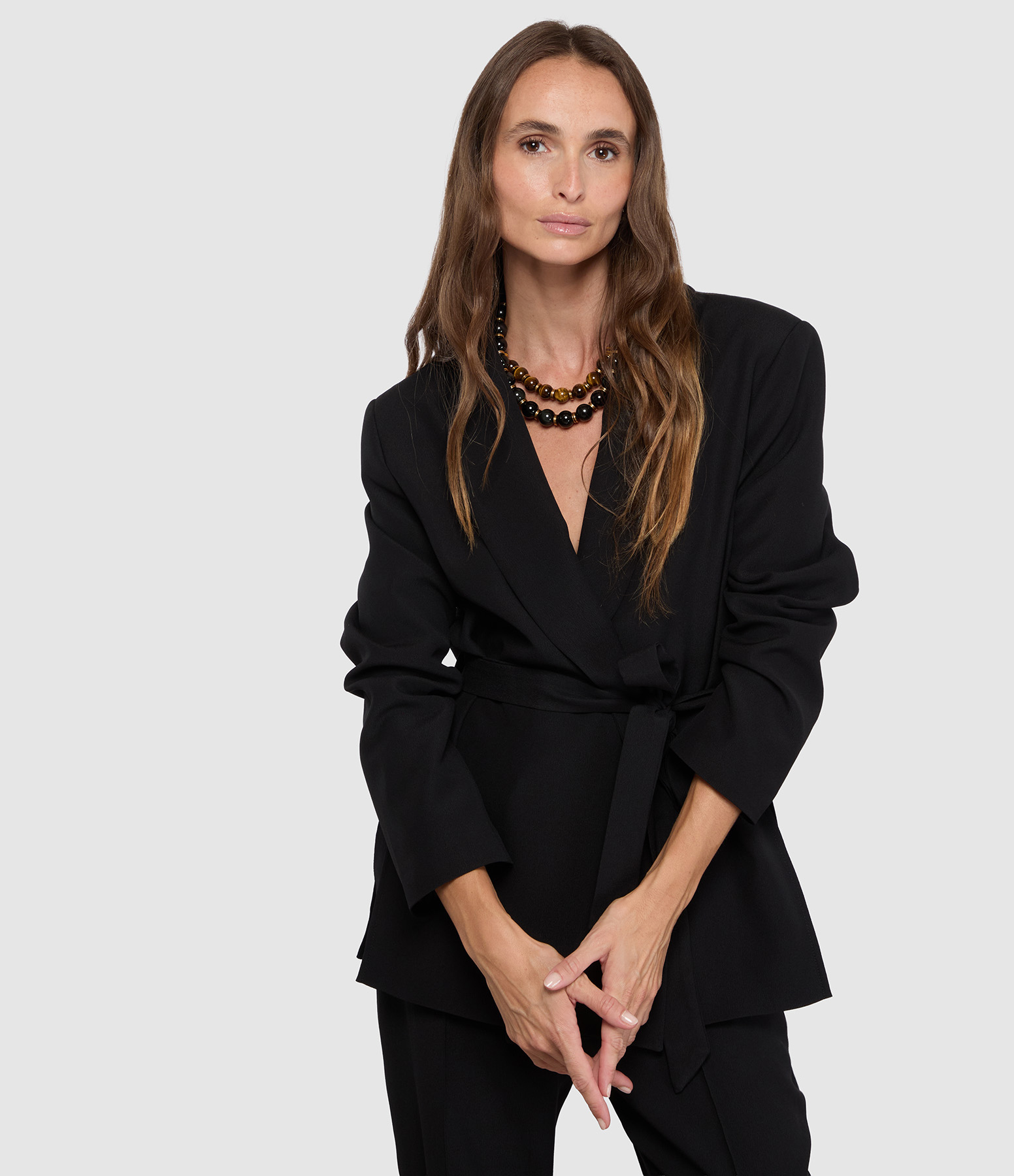 Blazer Reno Ceinturé Noir