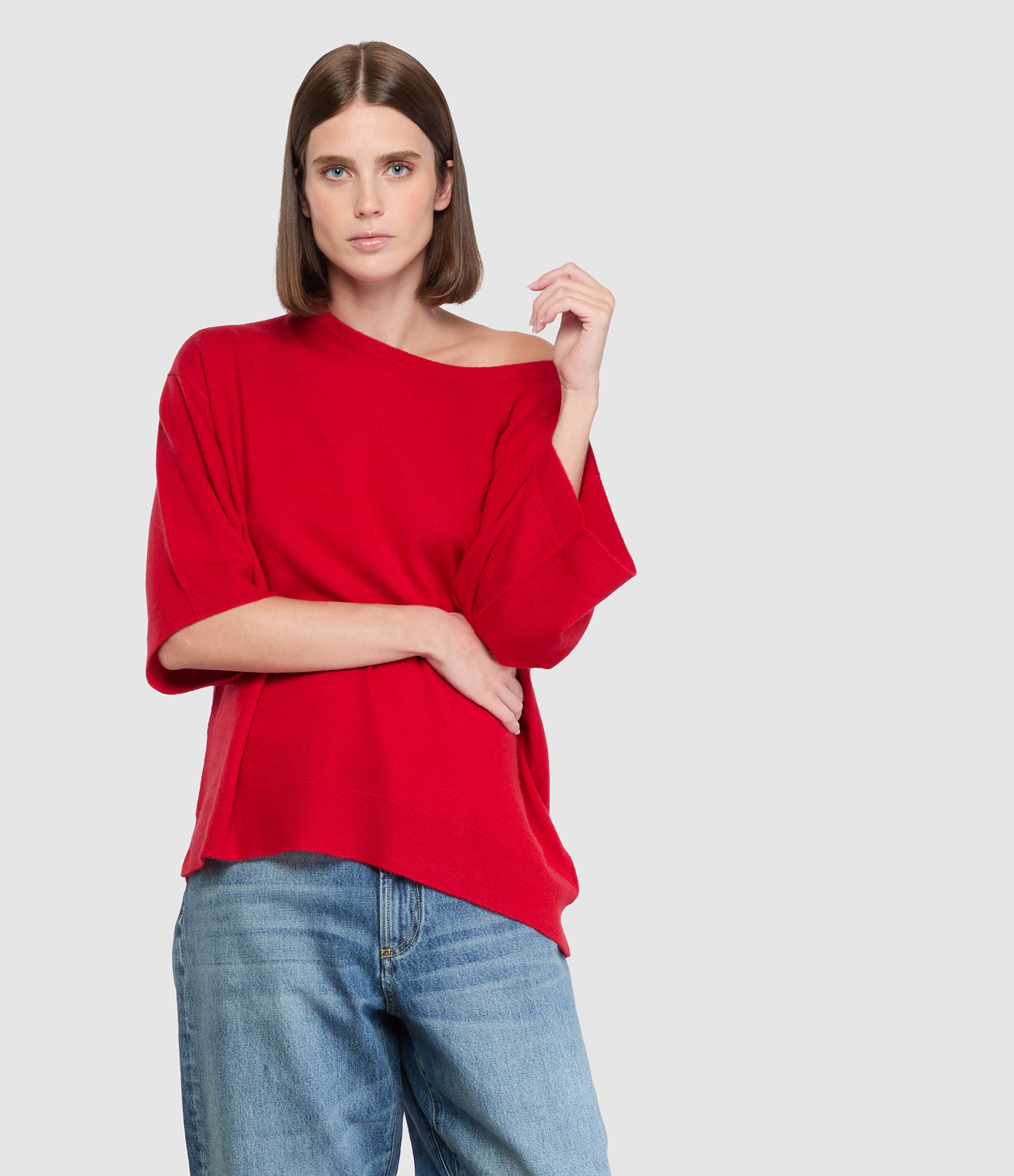 Top Offy Maille Cachemire Rouge