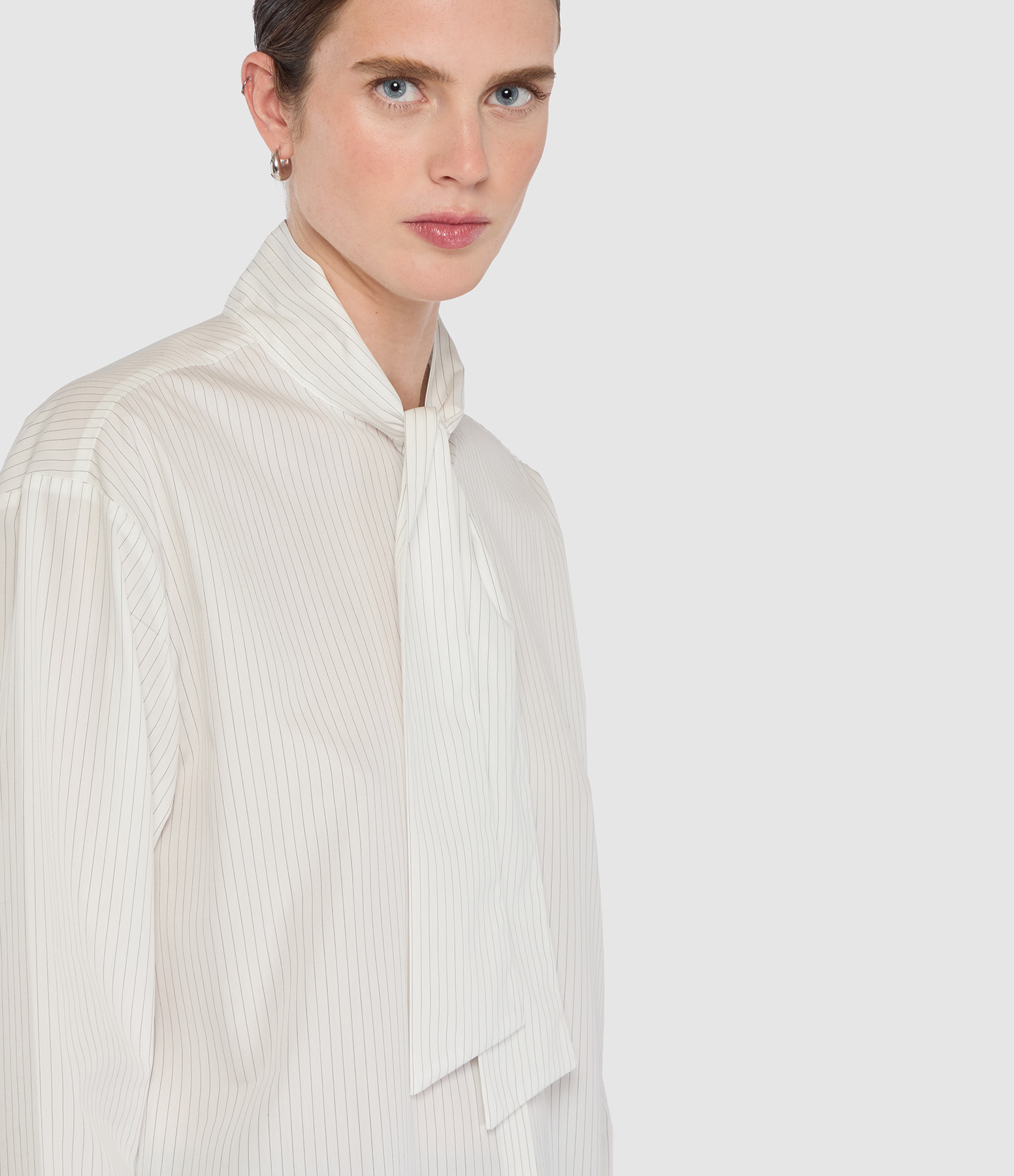 Chemise Rolan Rayée, Col Foulard