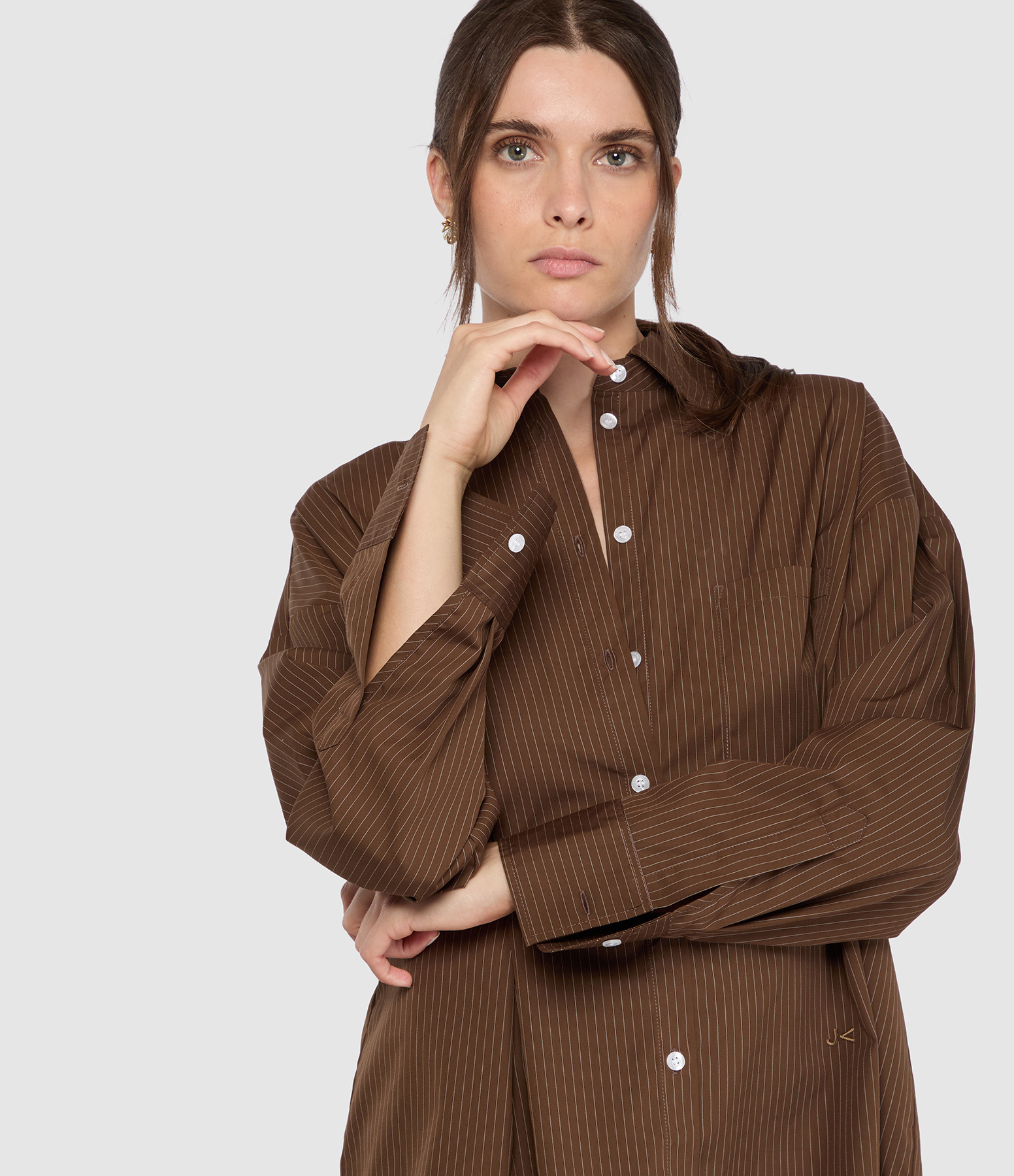 Chemise Pauli Rayée Chocolat