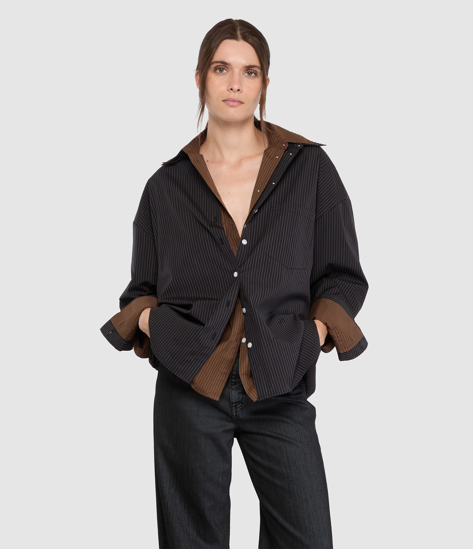 Chemise Pauli Rayée Noire