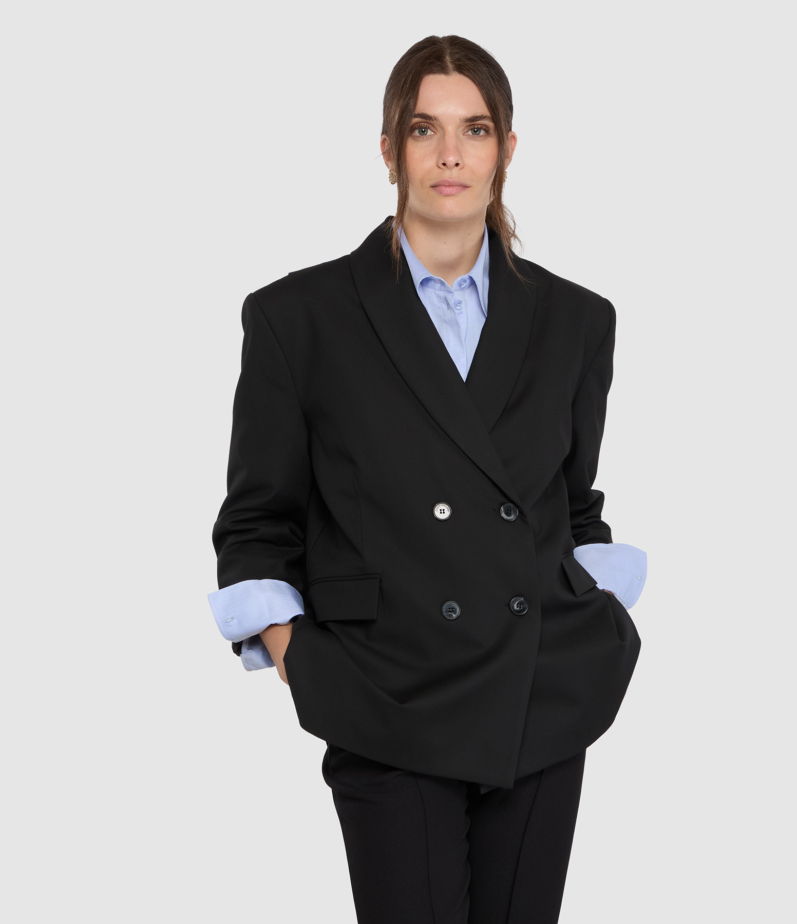 Blazer Rosali Dos Croisé Noir