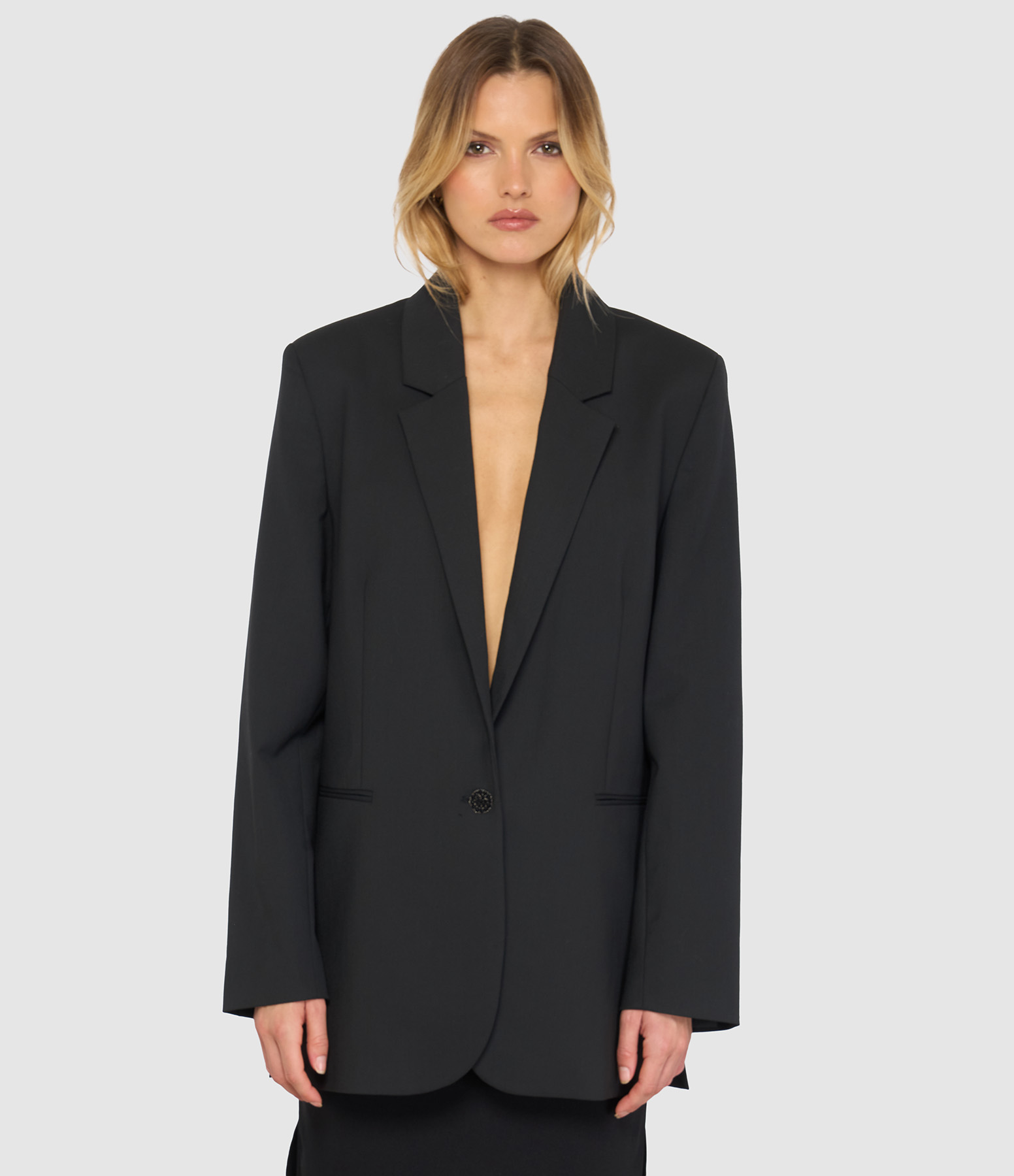 Blazer Orion Tailor Sergé Noir, Collaboration JV x Véronika Loubry