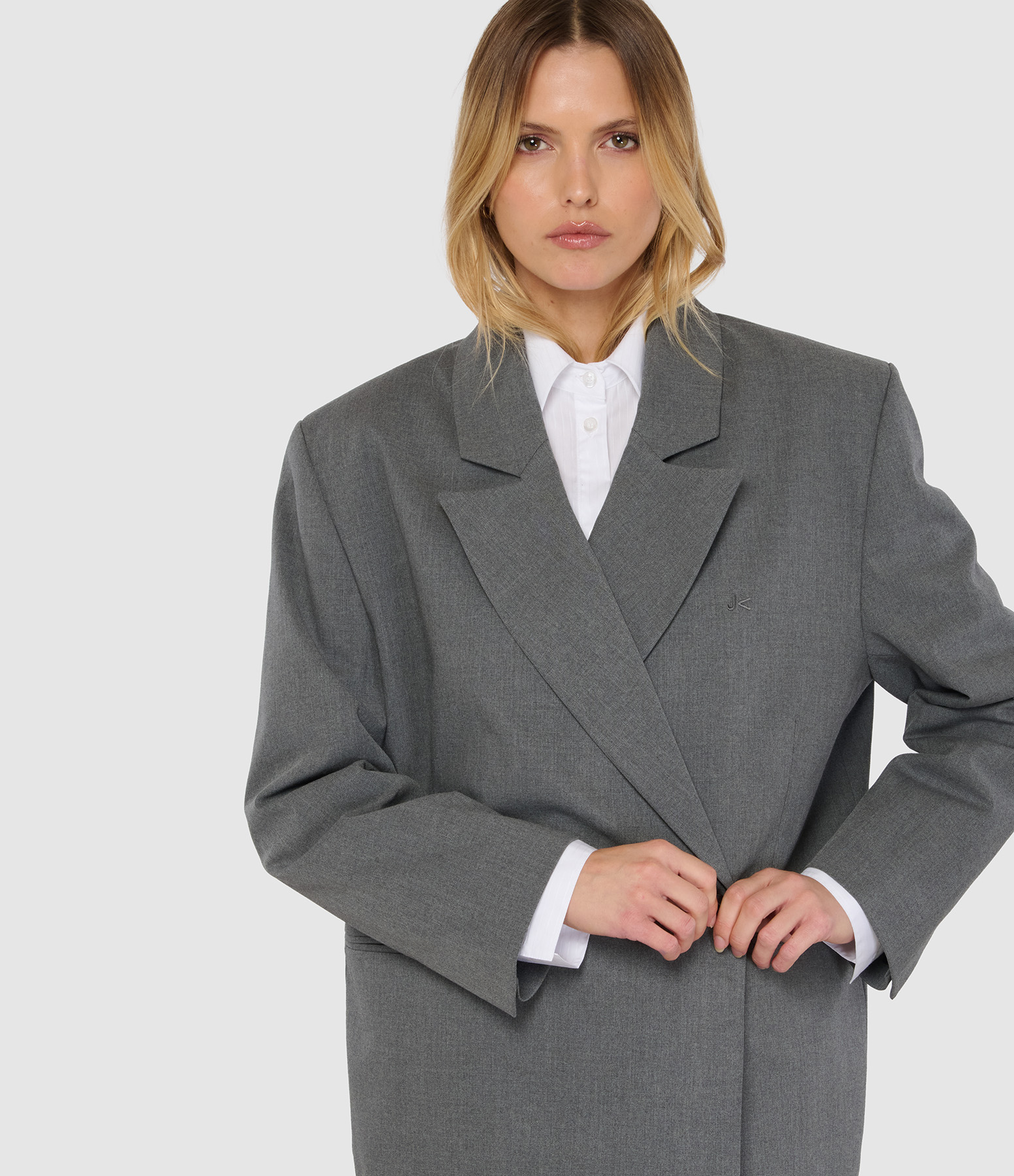 Blazer Pari Croisé Gris Foncé