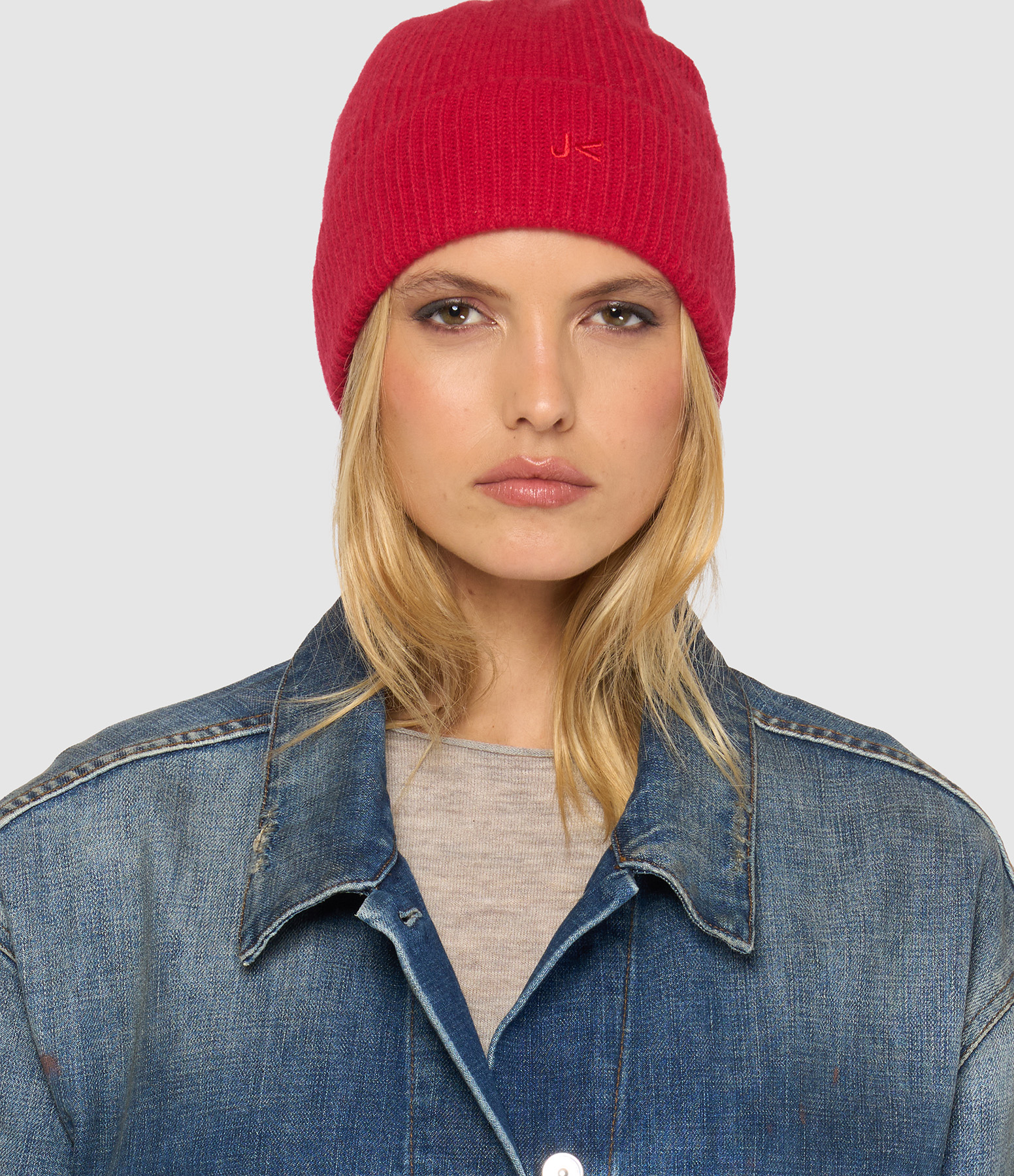 Bonnet Kaleb Laine Cachemire Rouge