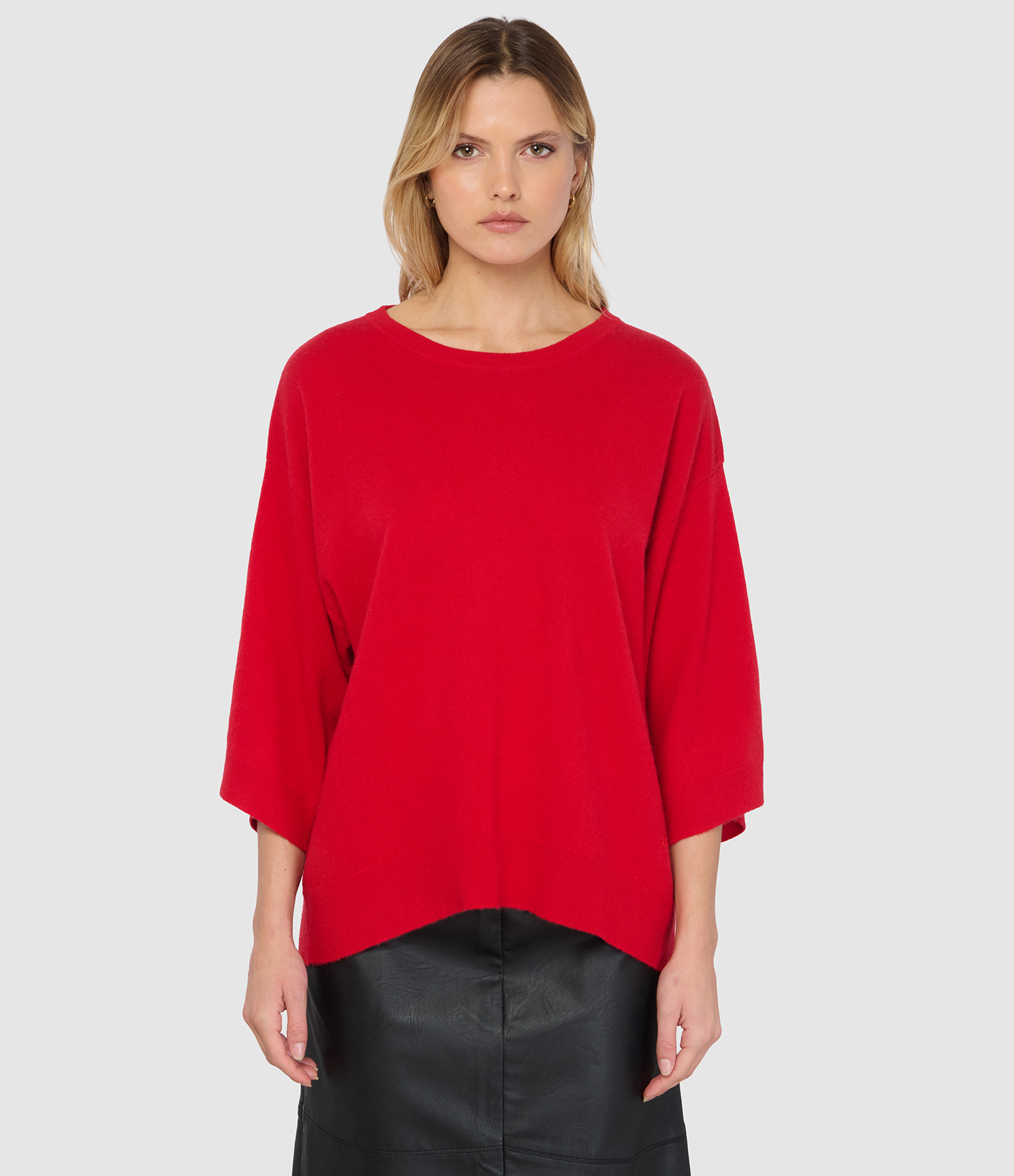 Top Offy Maille Cachemire Rouge