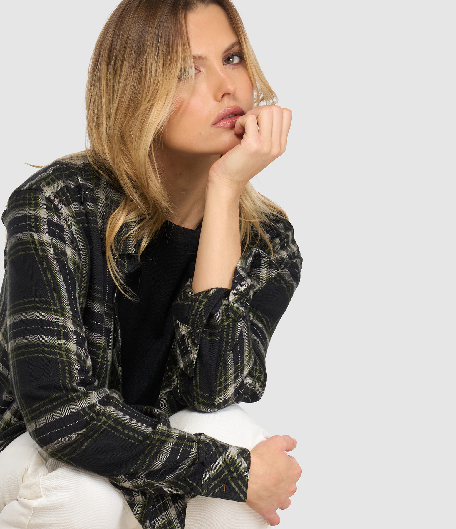 Chemise Hunter Onyx Moss Sage, Collaboration Jeanne Vouland x Rails