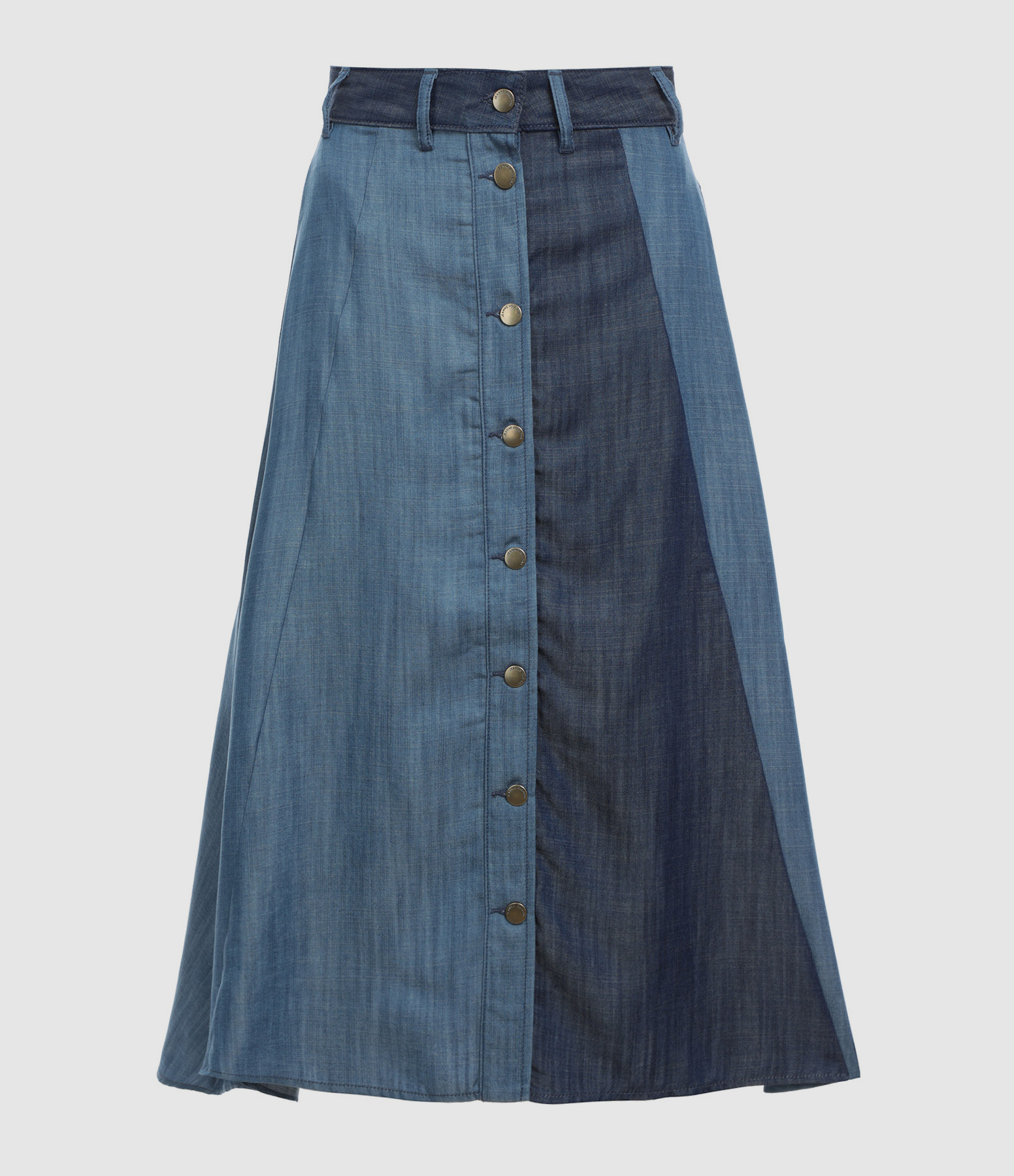 Jupe Fedy Denim Patch Bleu
