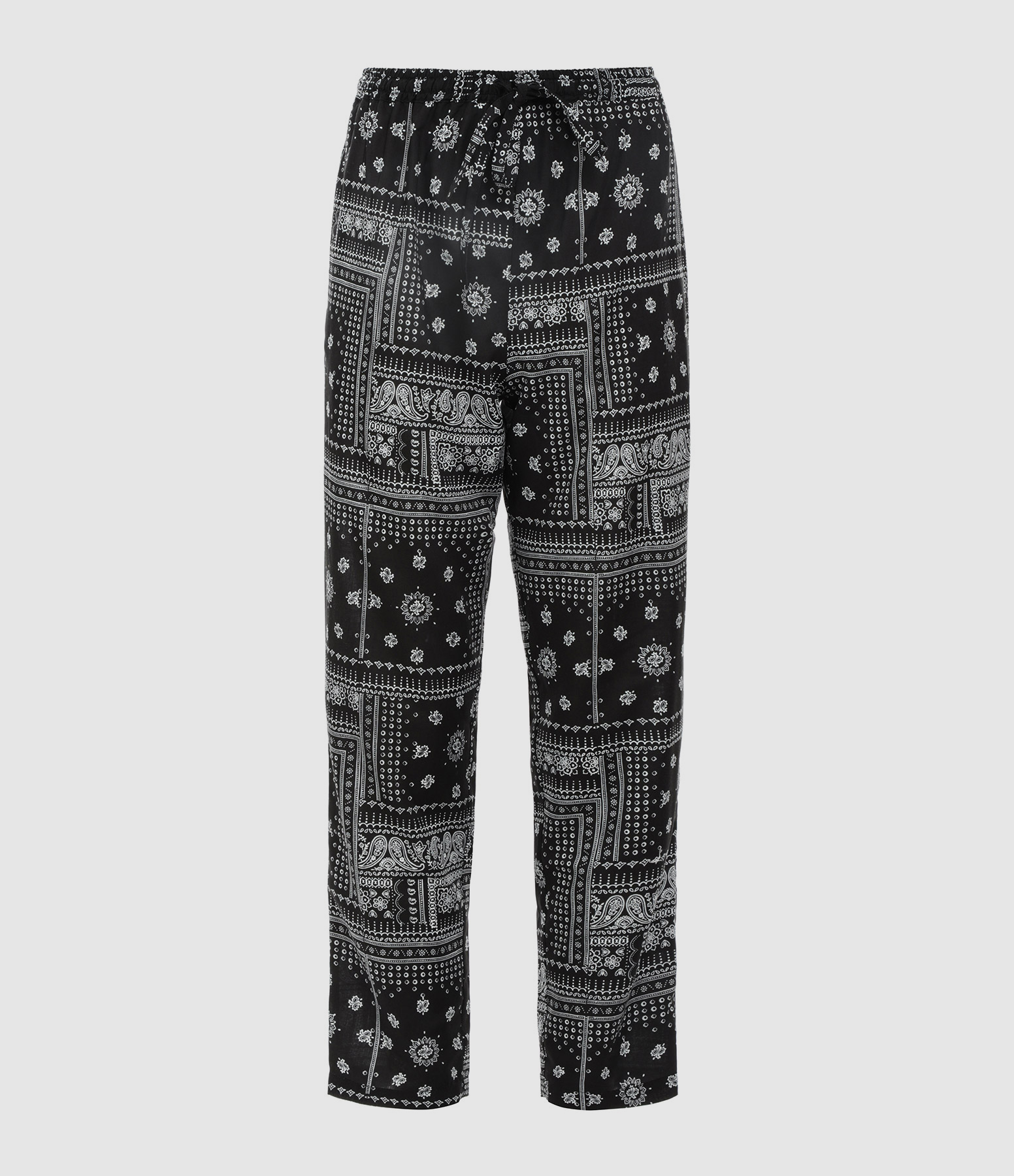 Pantalon Maha Paisley Bandana Noir Blanc