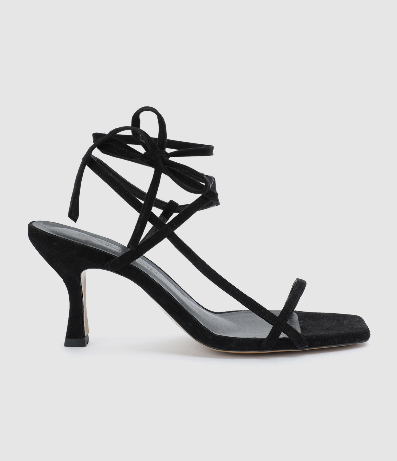 Sandales Sublim Nœud Cuir Suédé Noir
