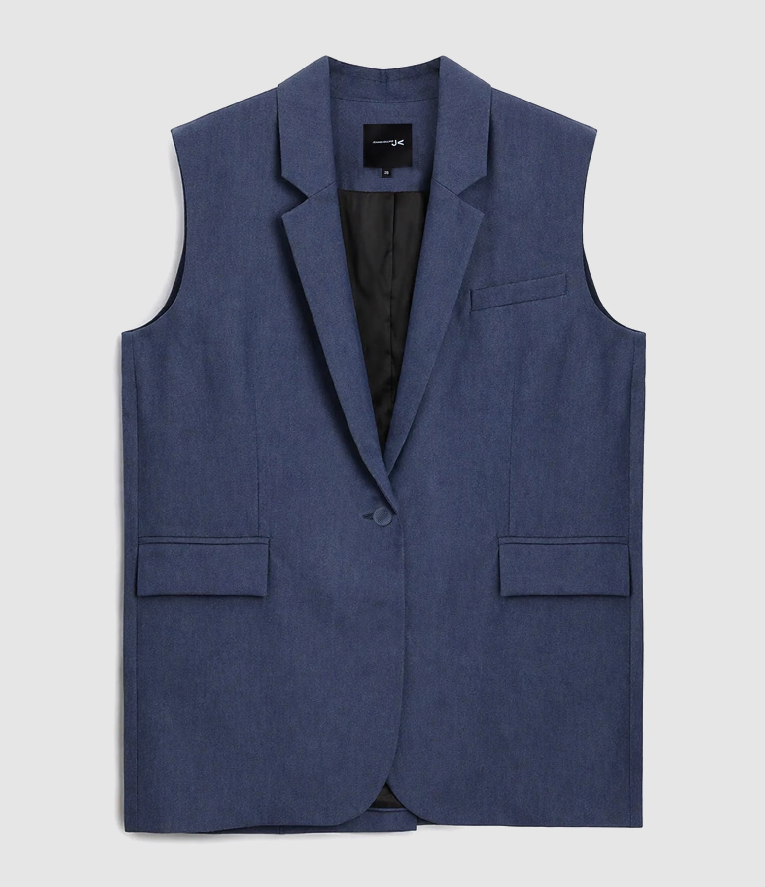 Blazer Kos Sans Manches Denim Bleu Indigo