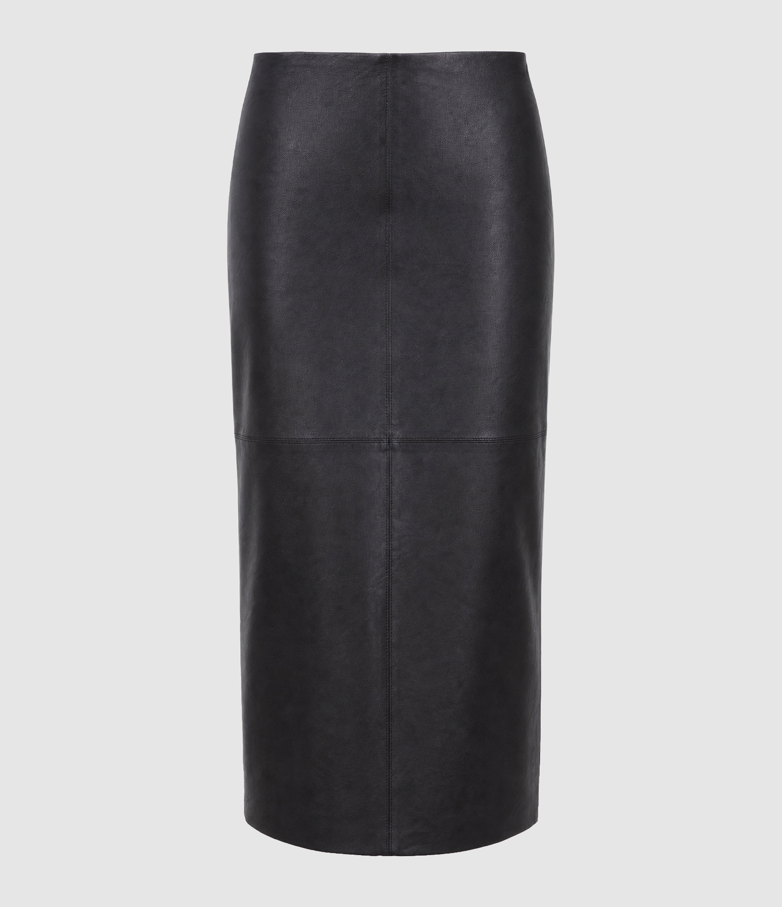 Jupe Romana Taille Haute, Mi-Longue Simili Noir