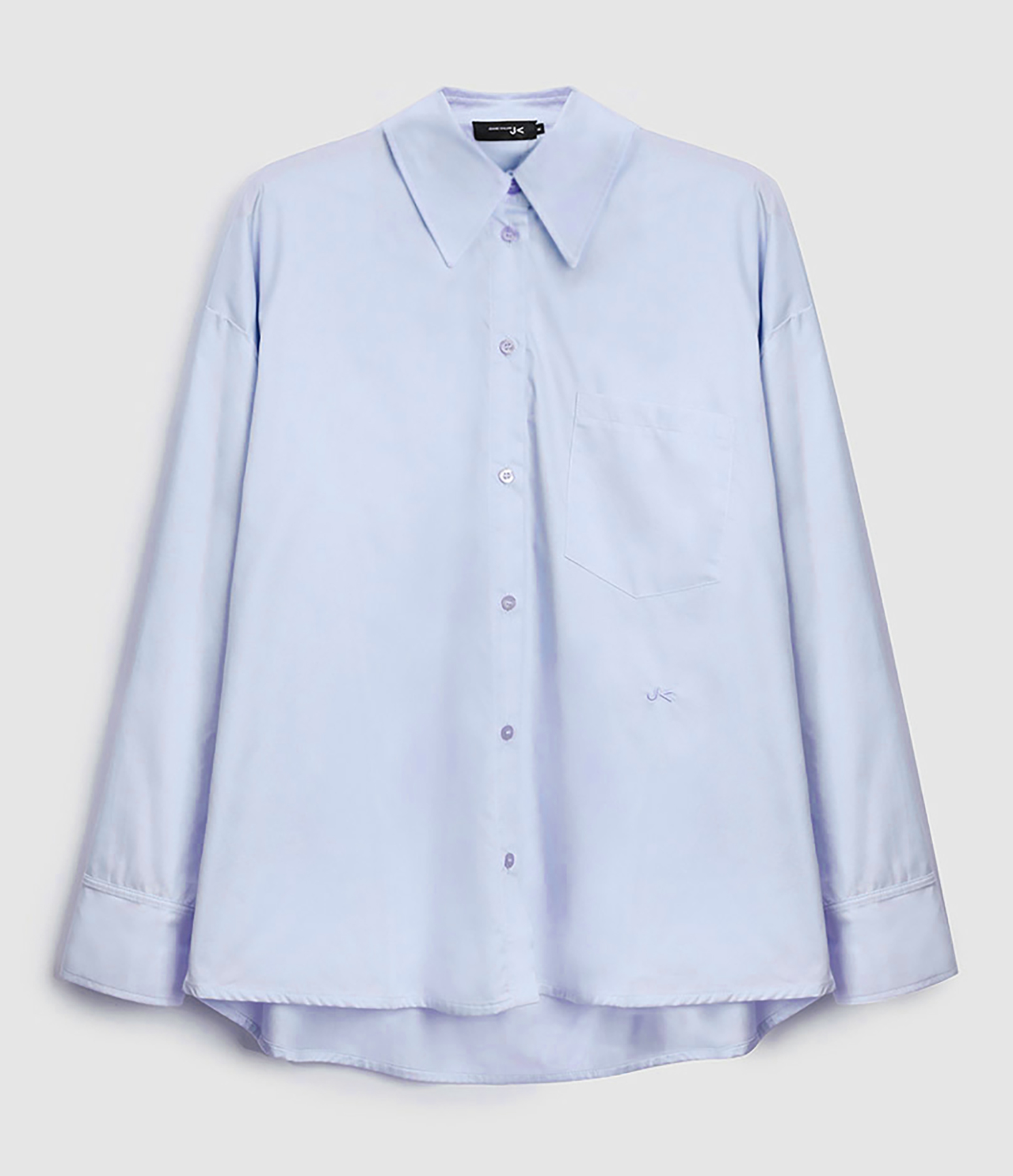 Chemise Pauli Oversize Popeline Satin Bleu