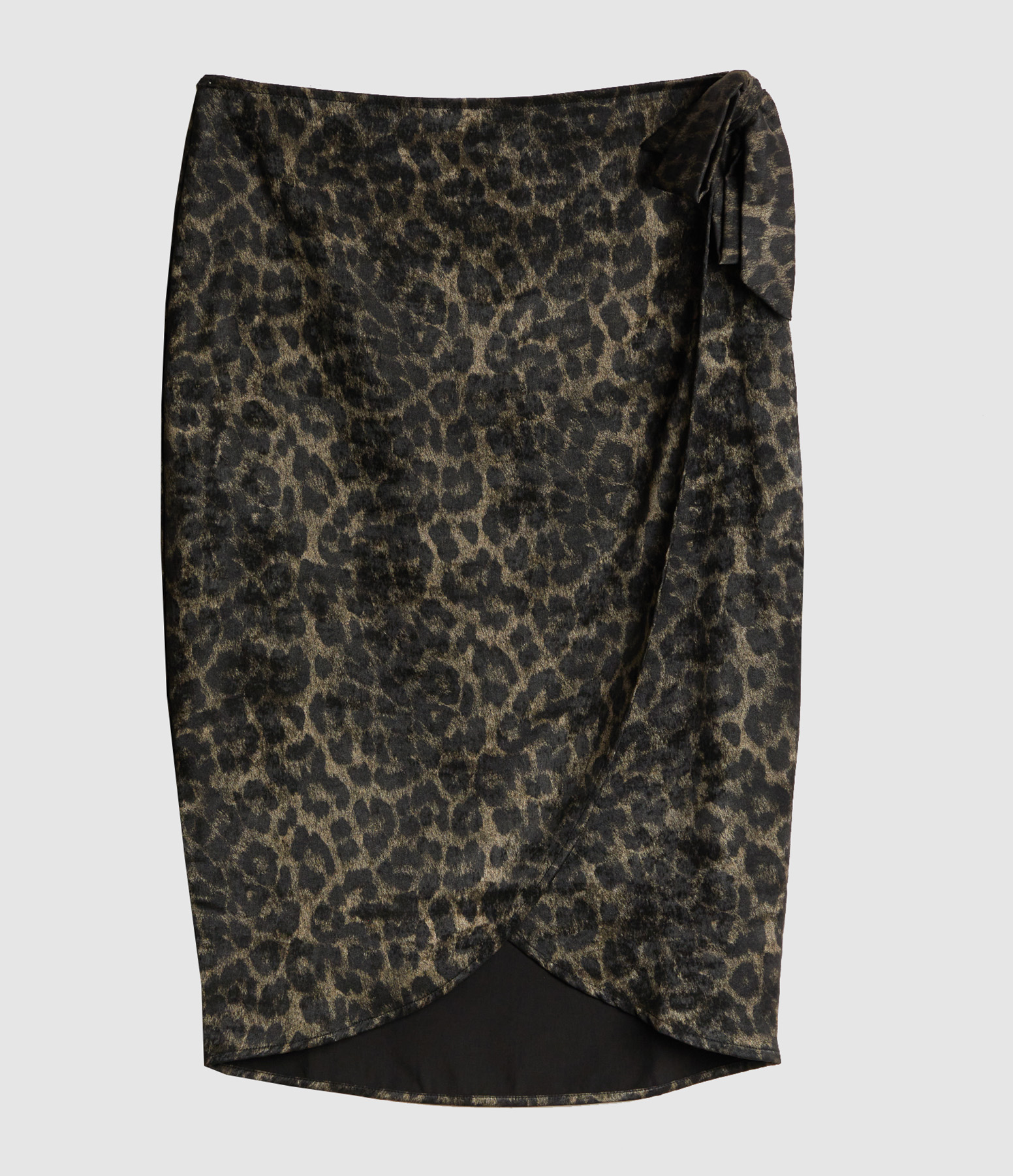 Jupe Ramia Imprimée Leopard Nouée Côté