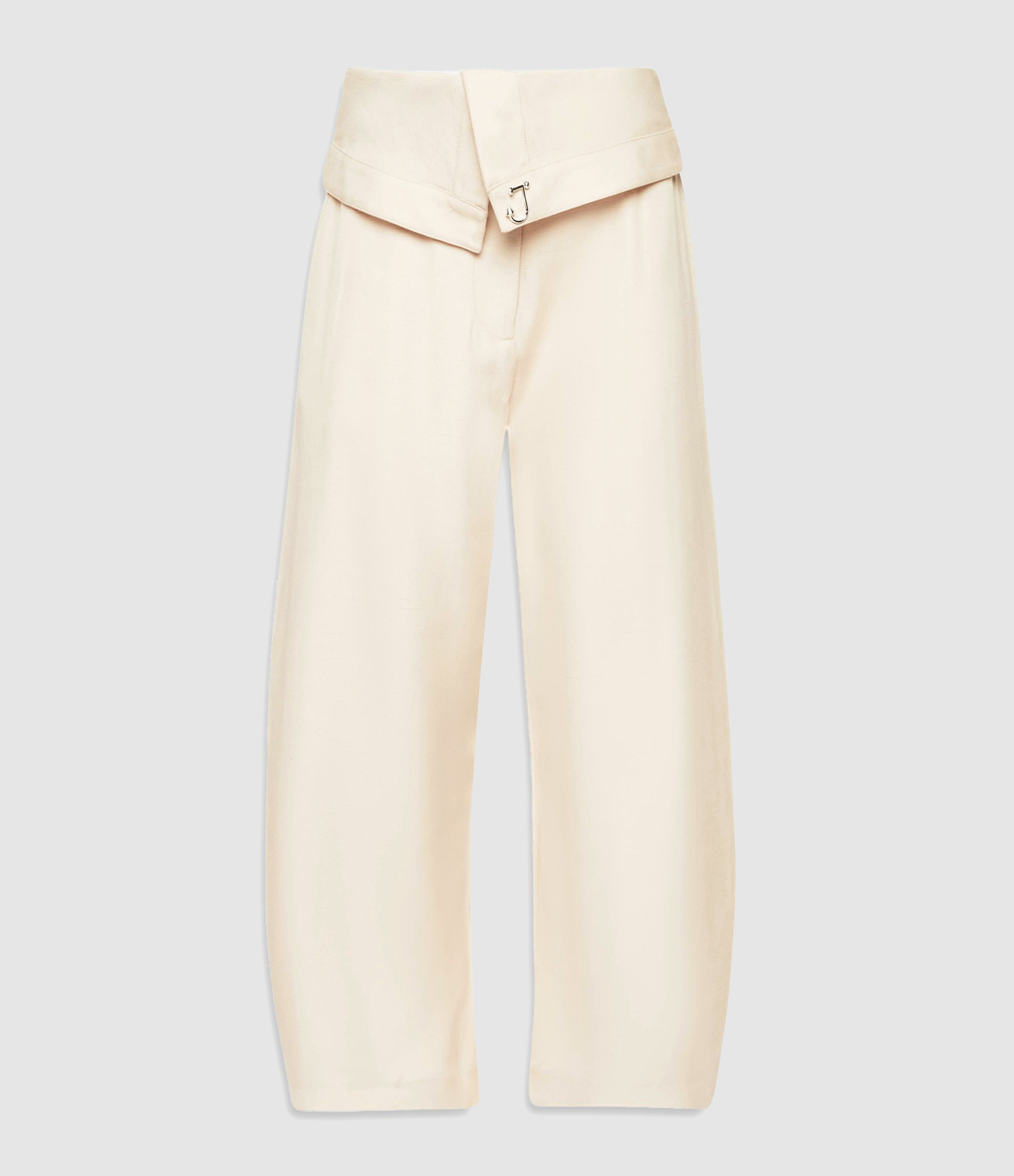Pantalon Fold-Over Beige