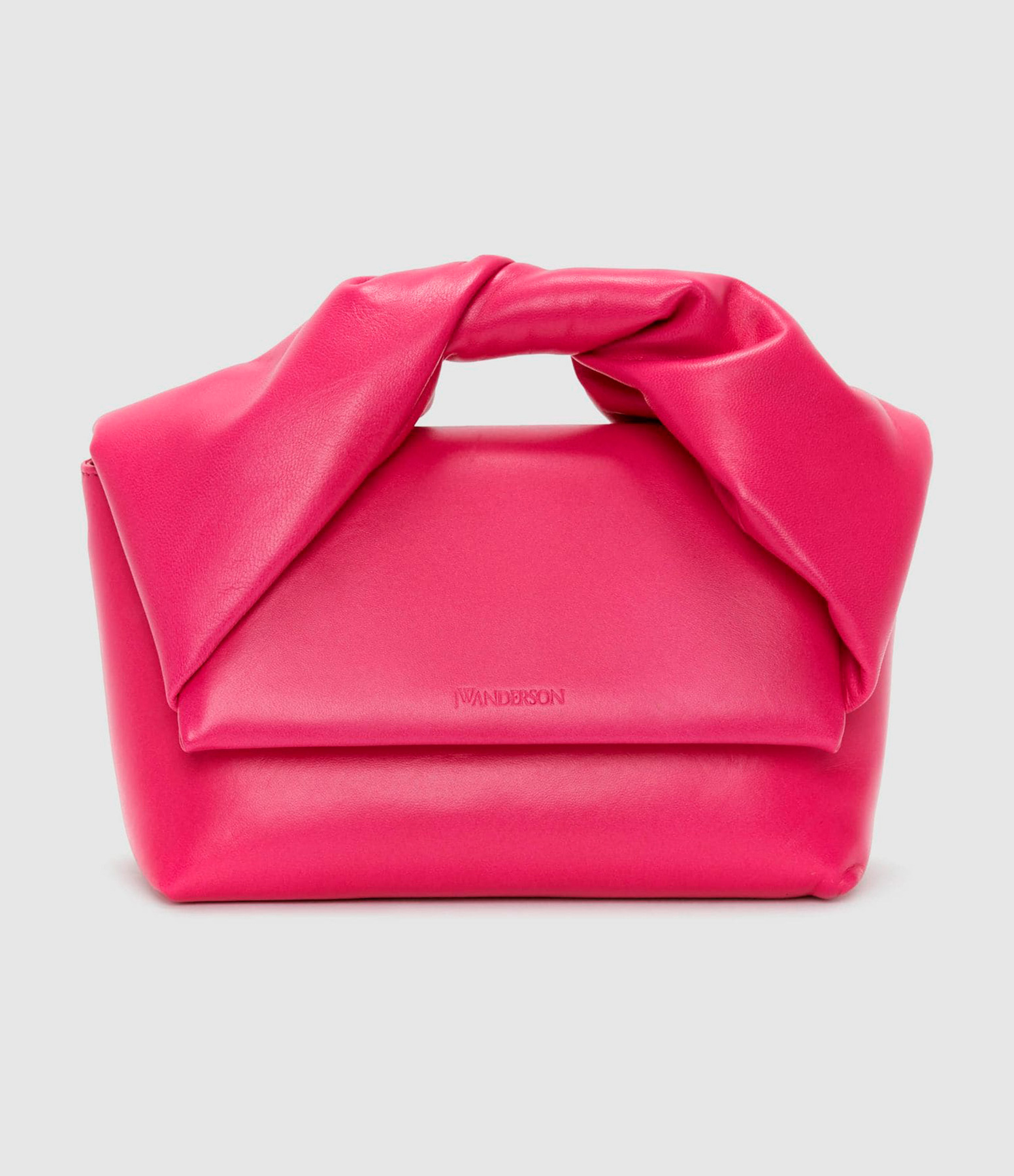 Sac Twister Midi Cuir Hot Pink
