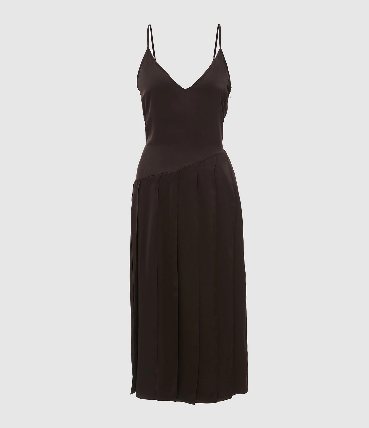 Robe Ribbon Hem Strap Chocolate Brown