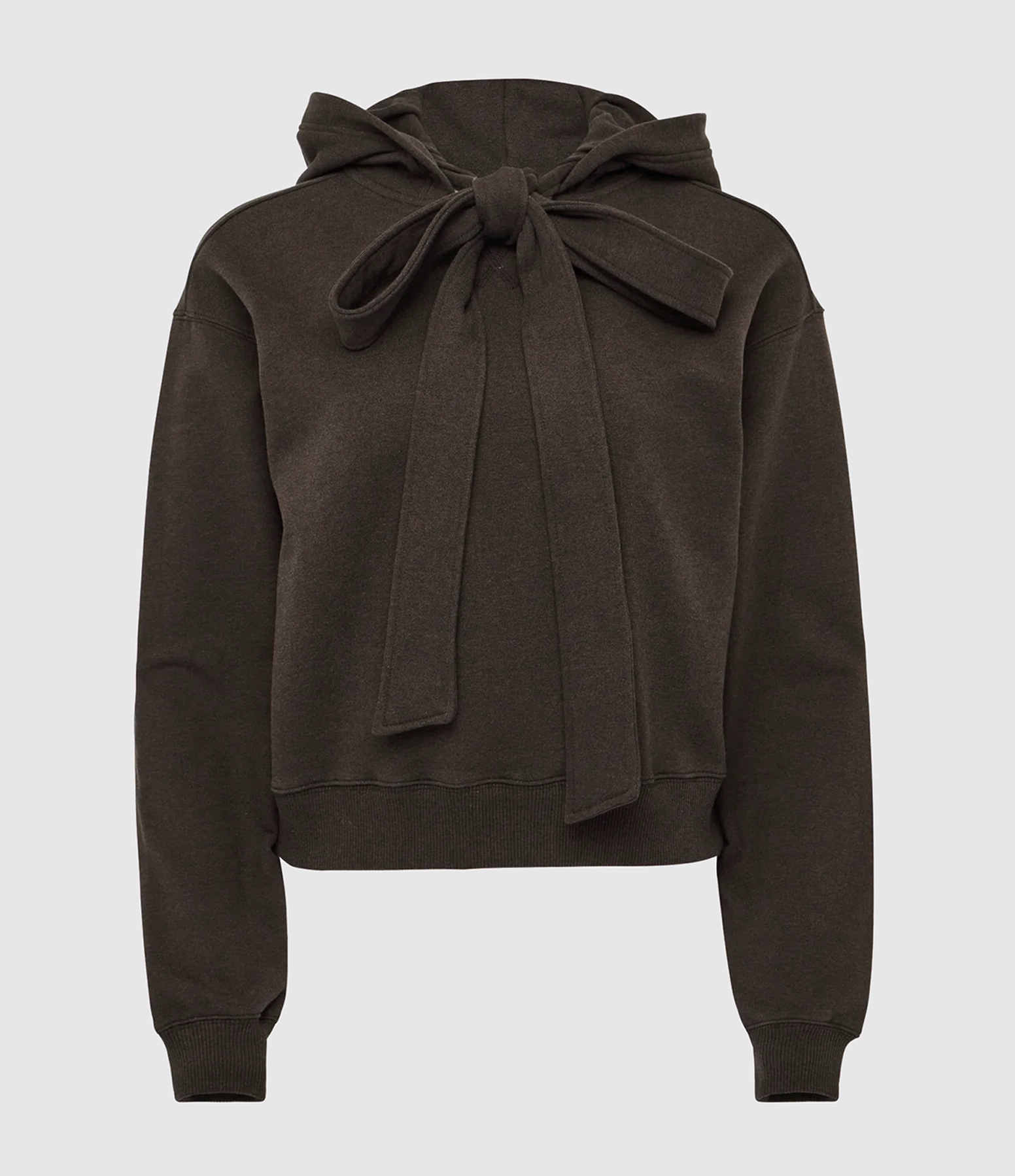 Sweatshirt Capuche Nœud Marron