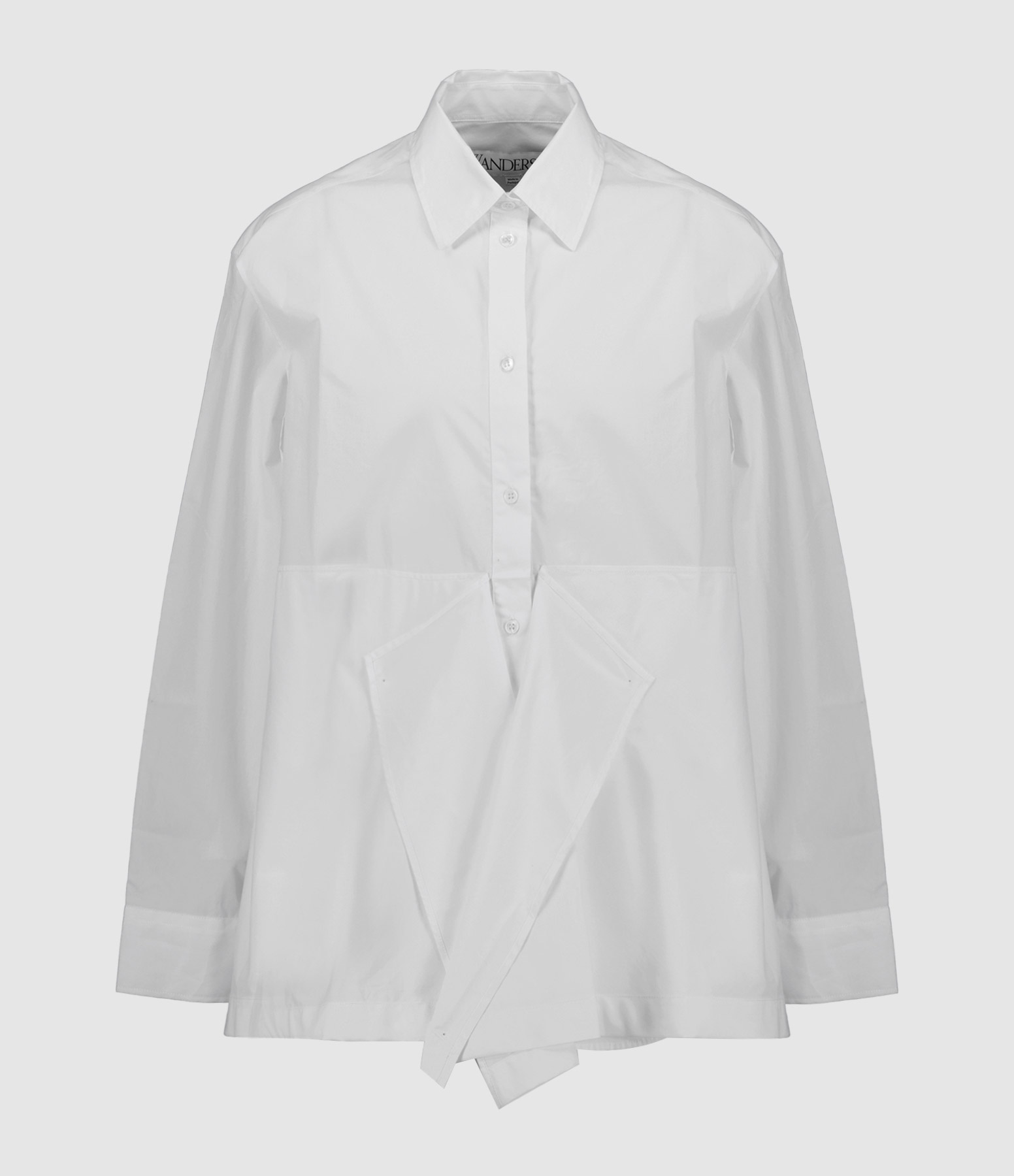 Chemise Peplum Drape White
