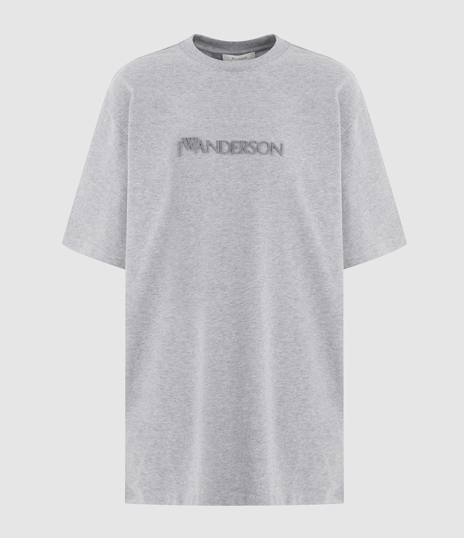 Tee Shirt Logo Broderie 3D Gris Mélangé