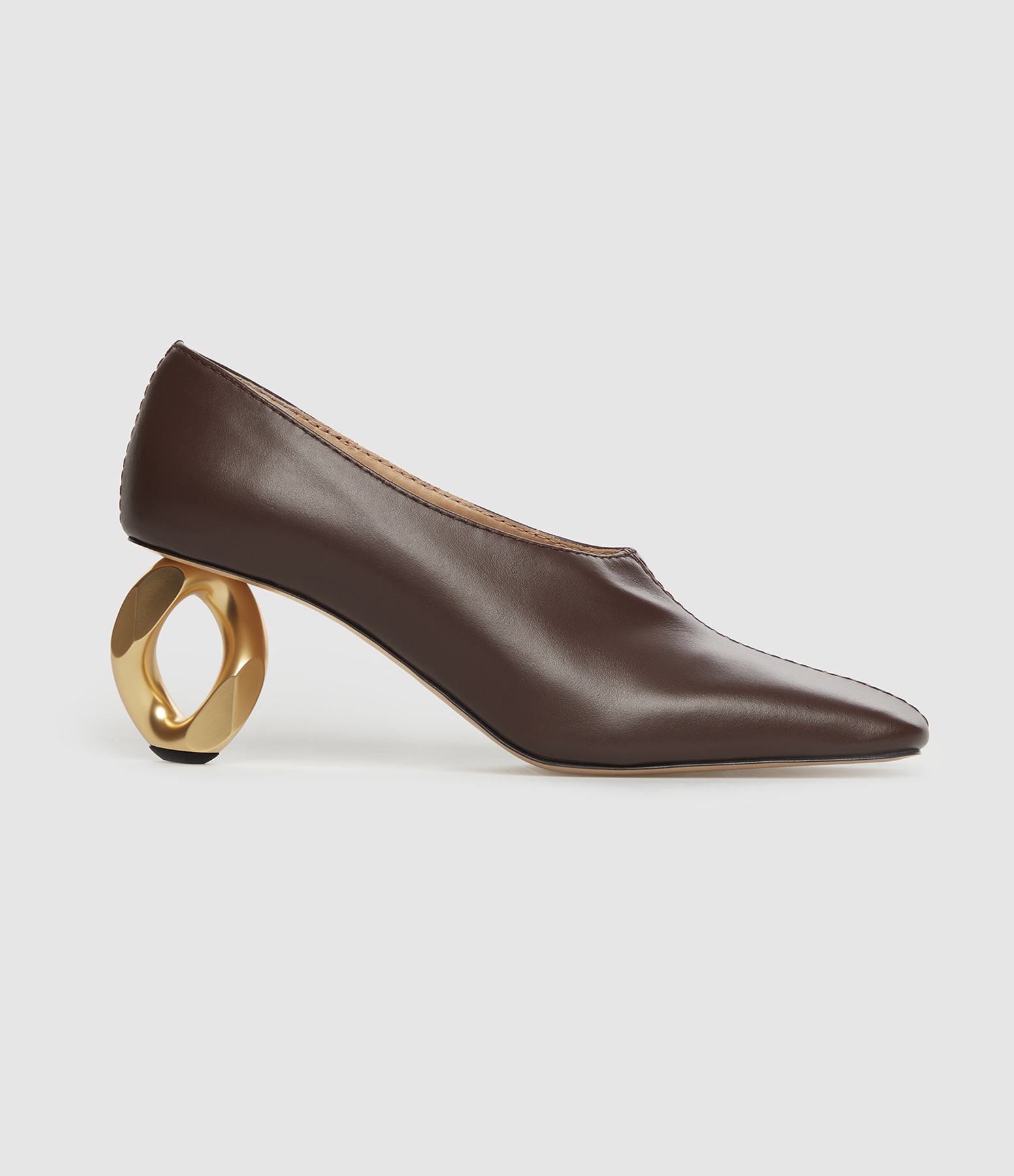 Escarpins Stitch Chain Heel Pump W Deep Walnut