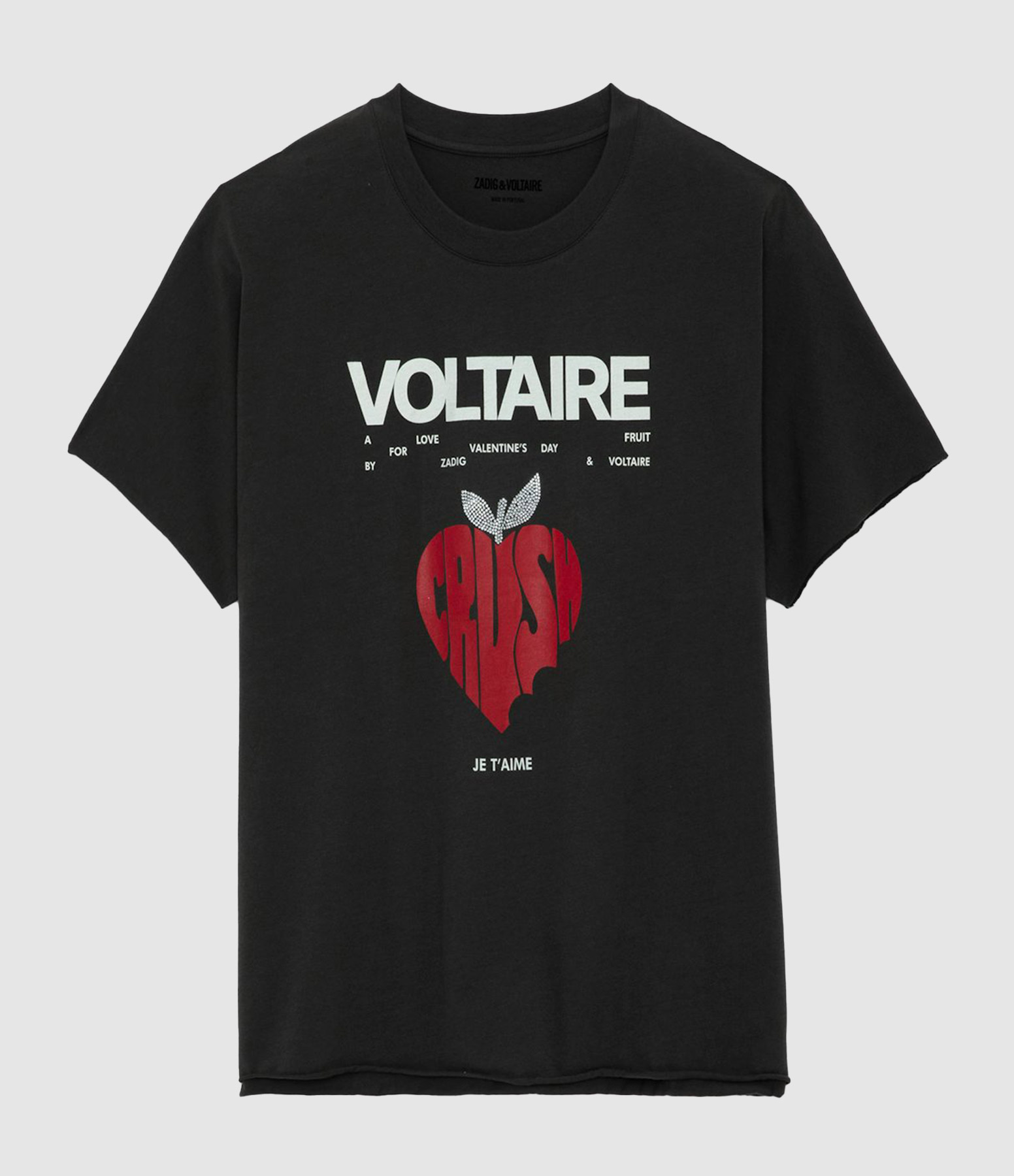 Tee-shirt Tommer Co Concert Crush Strass Carbone