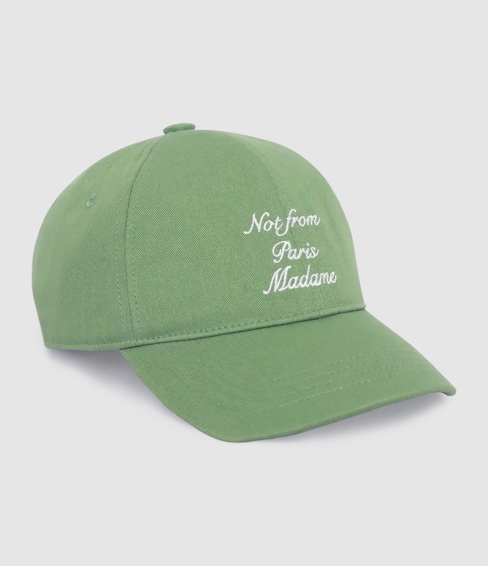 Casquette Slogan Calligraphy Light Green