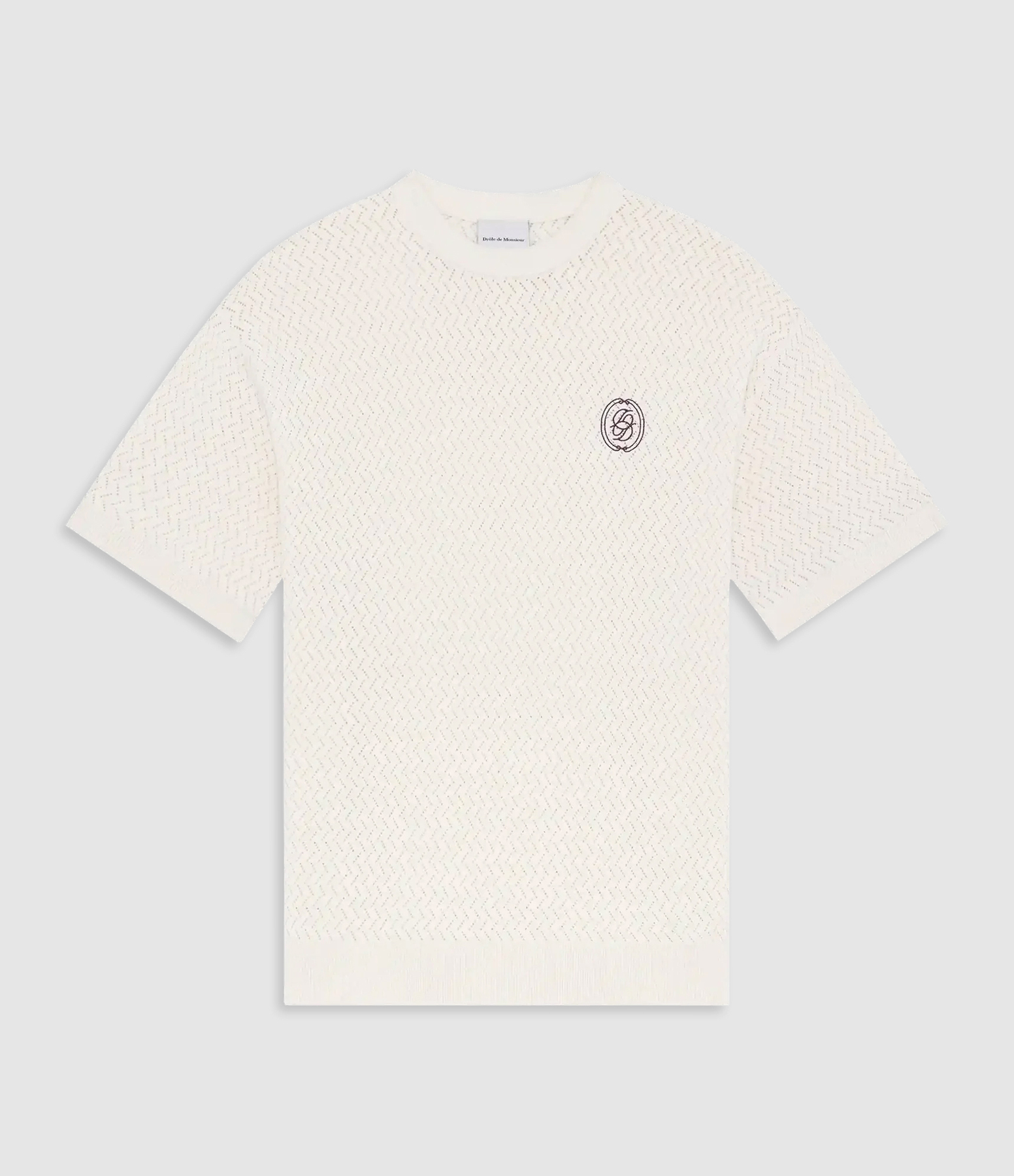 T-Shirt Maille Ajourée D Miroir Off White