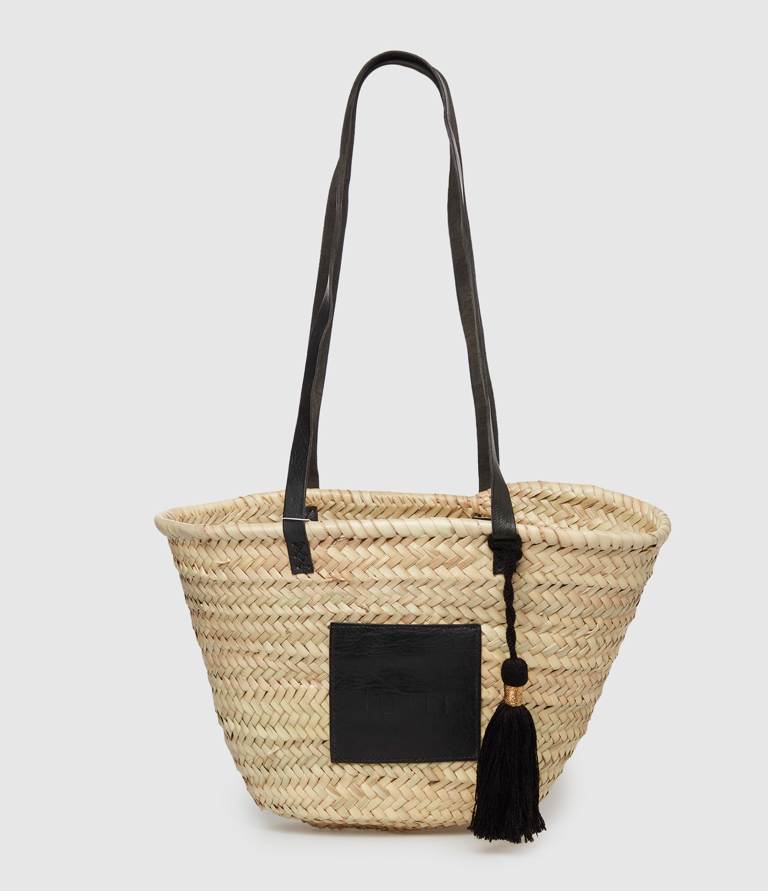 Panier Lulli Raphia Noir