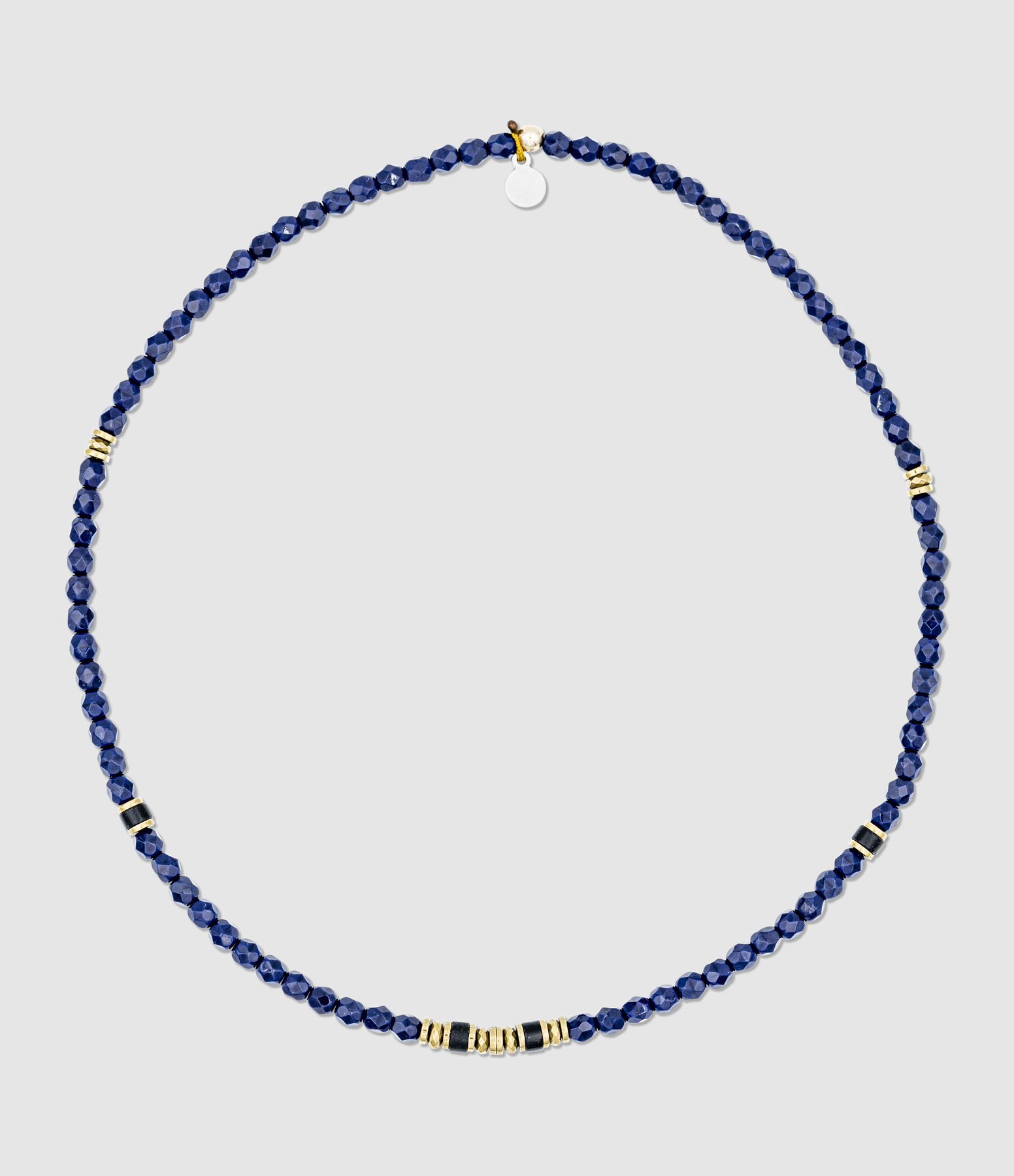 Ras de Cou Kelly Gold Navy Blue 38cm
