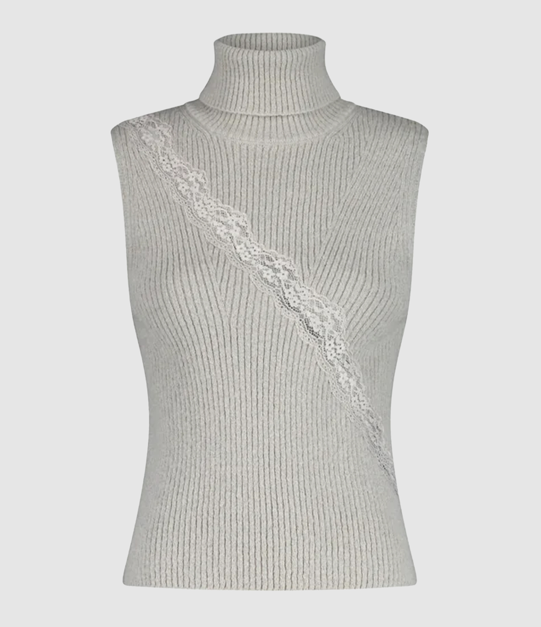 Pull Sans Manches Laine Smokey Grey