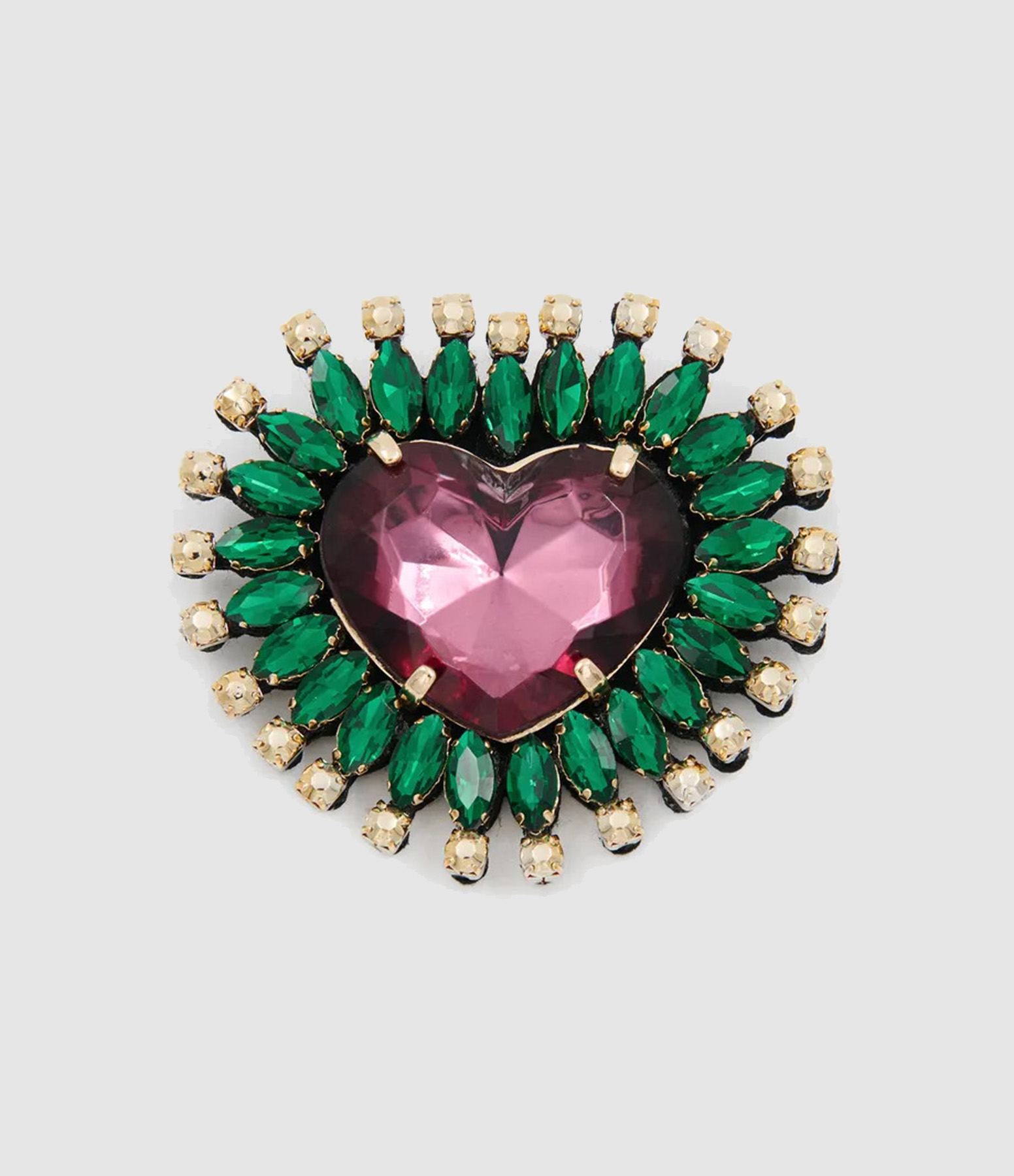 Broche Koeur2 Vert Rose
