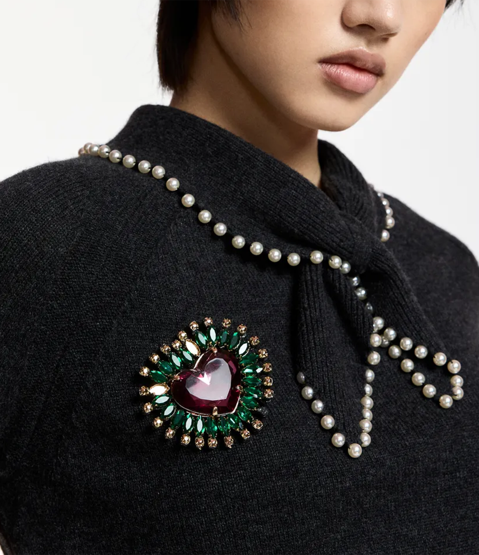 Broche Koeur2 Vert Rose