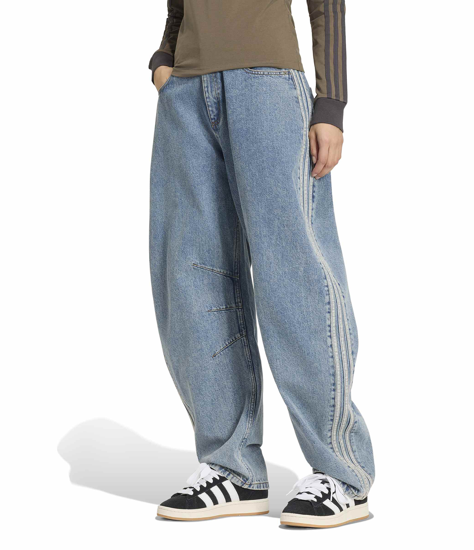 Jean Wardrobe Barrel Worn Blue Denim
