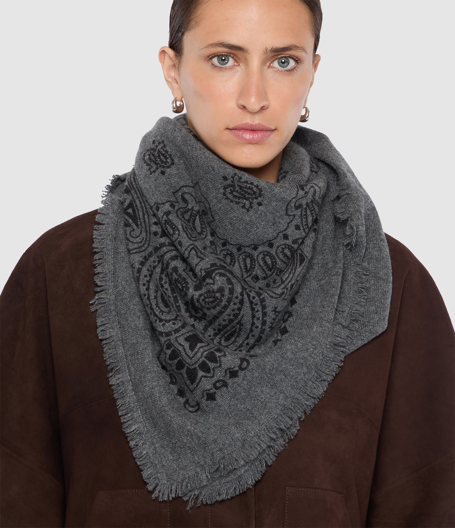 Foulard Hachiko Bico Anthra Noir