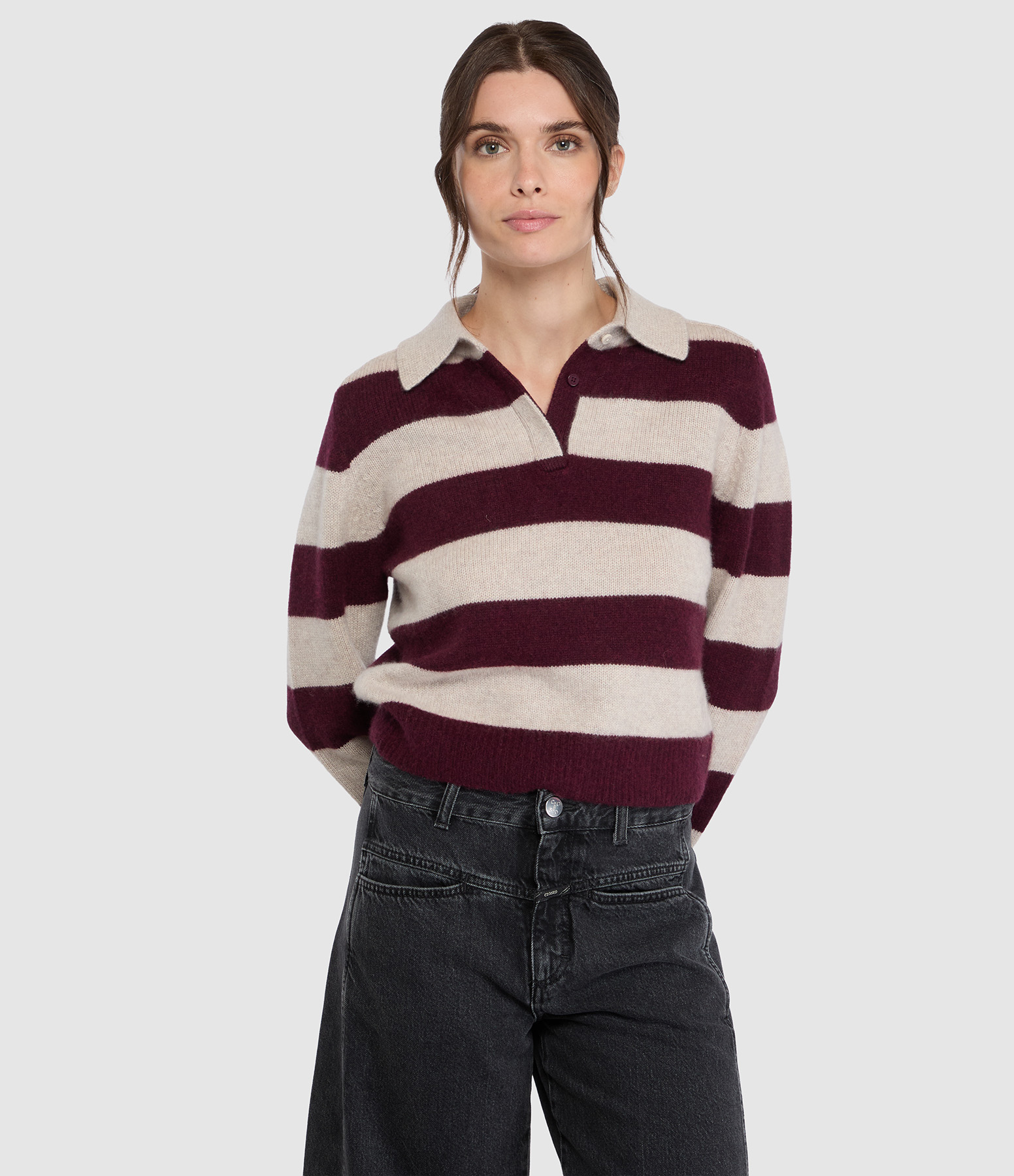 Polo Royce Stripe Bordeaux Av