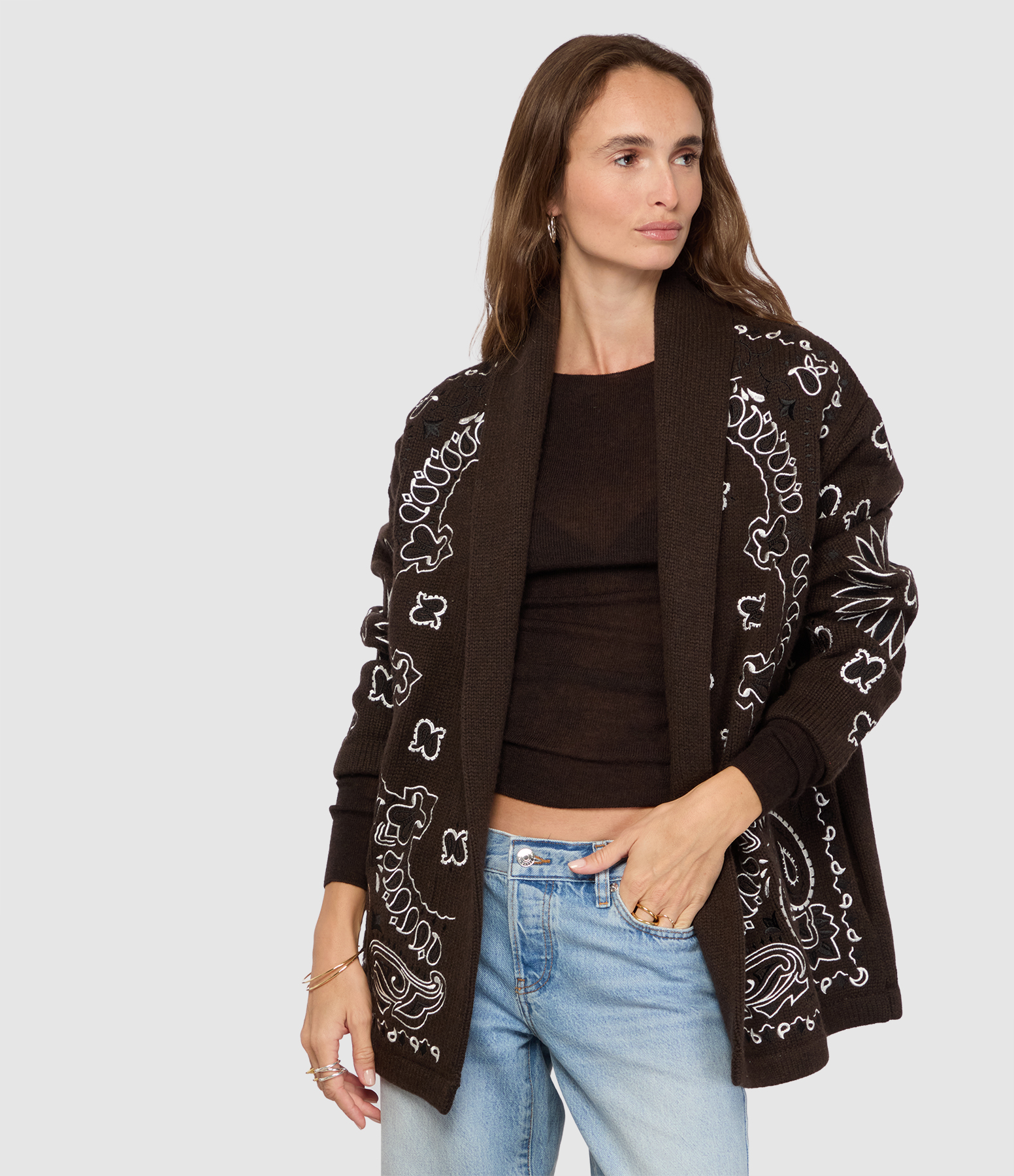 Gilet Cody Bandana Bico Marron