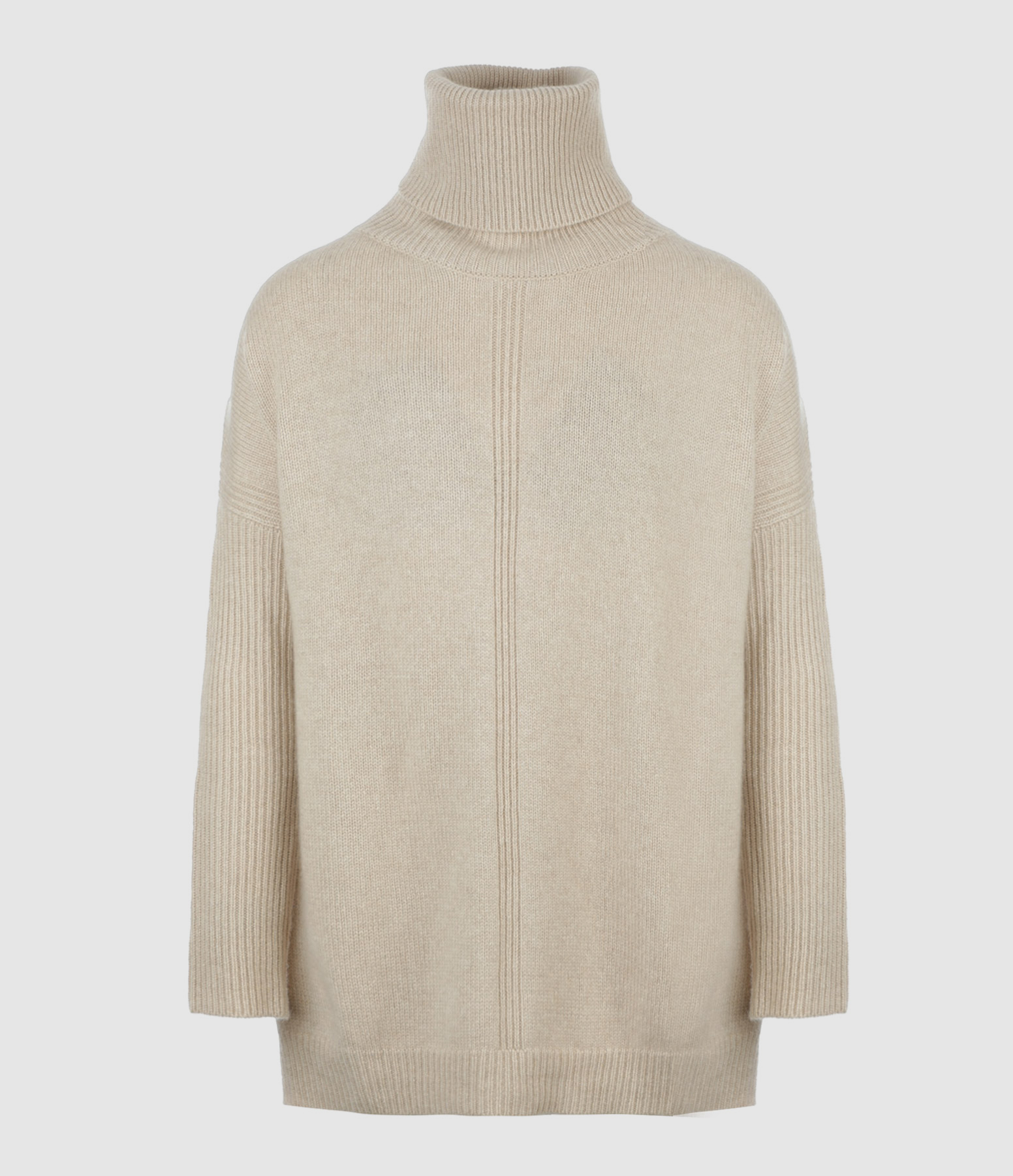Pull Tali Col Roulé Cachemire Beige Organic