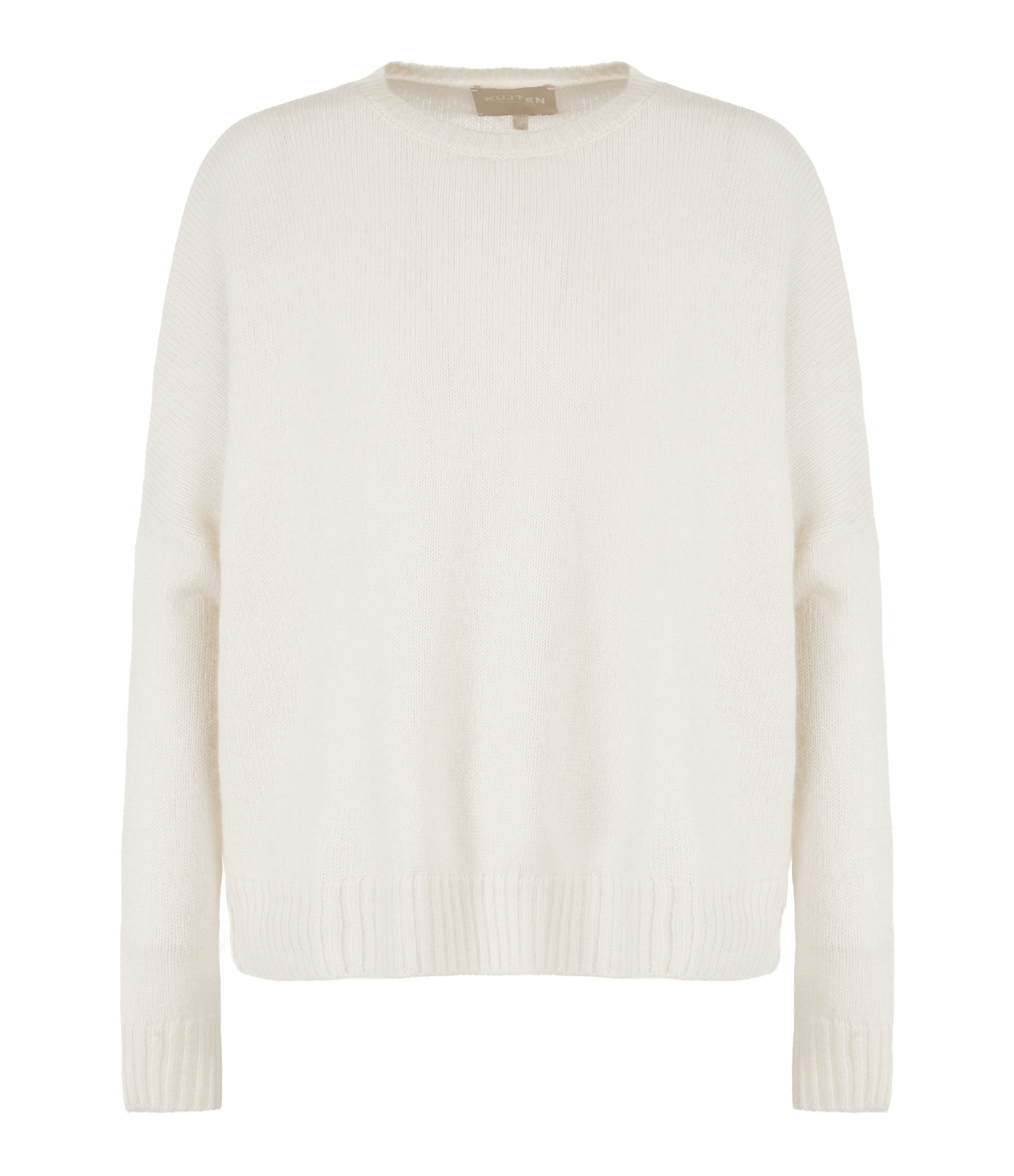 Pull Amélie Col Rond Cachemire Blanc