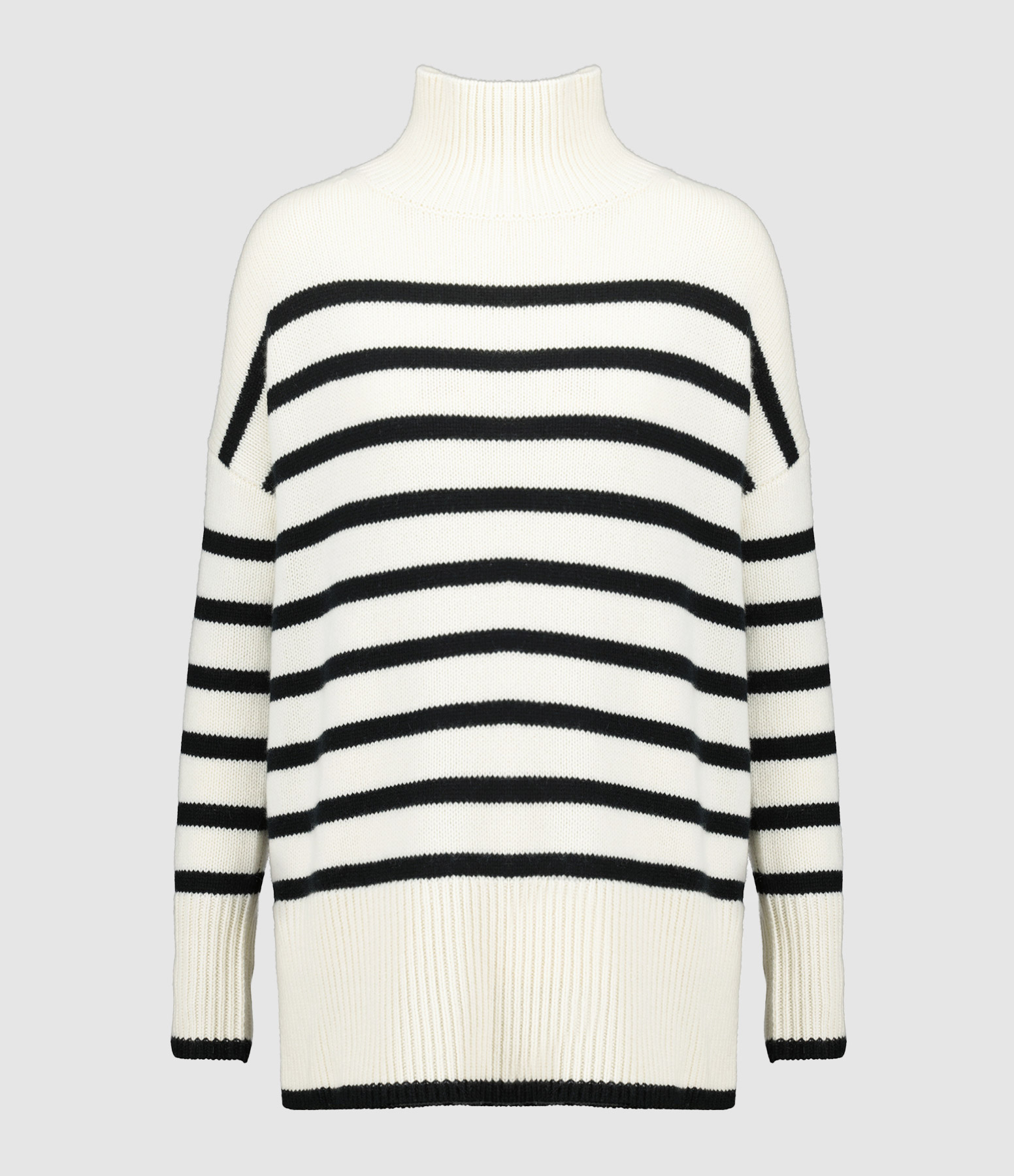 Pull Col Cheminé Blanc