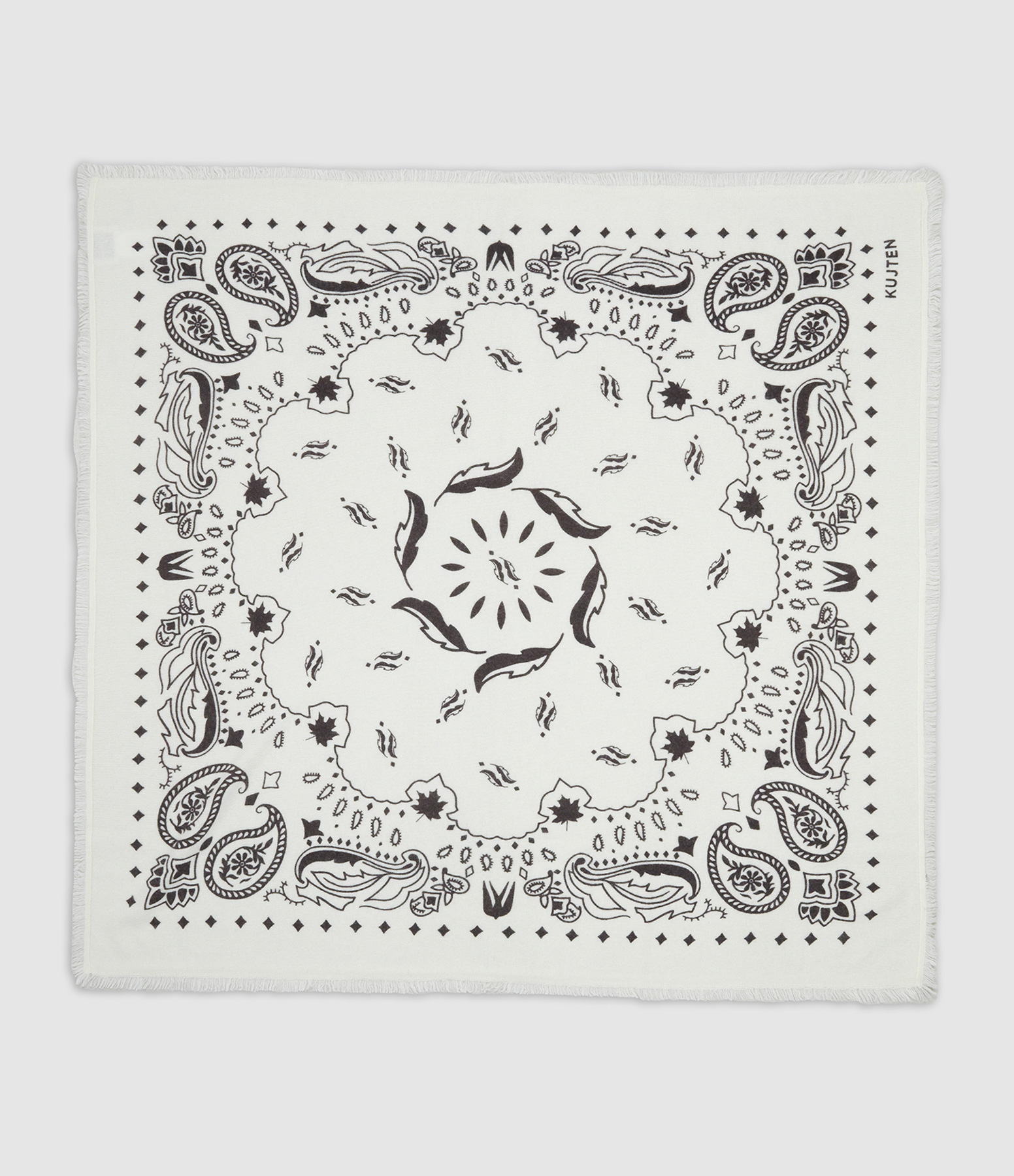 Grande Écharpe "Lilou" Imprimée Bandana Beige ou Marron clair