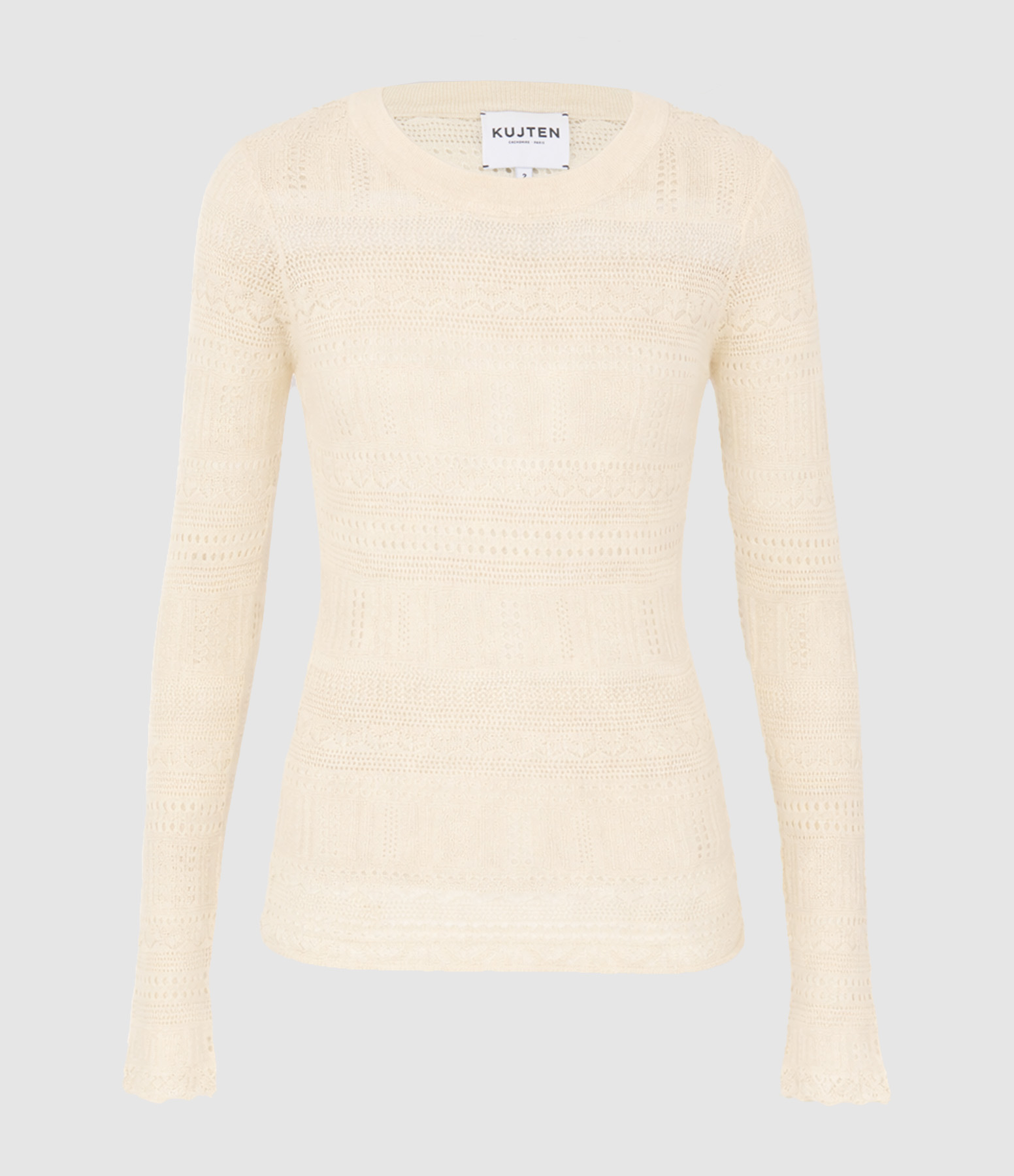 Pull Semeti Pointelle Blanc