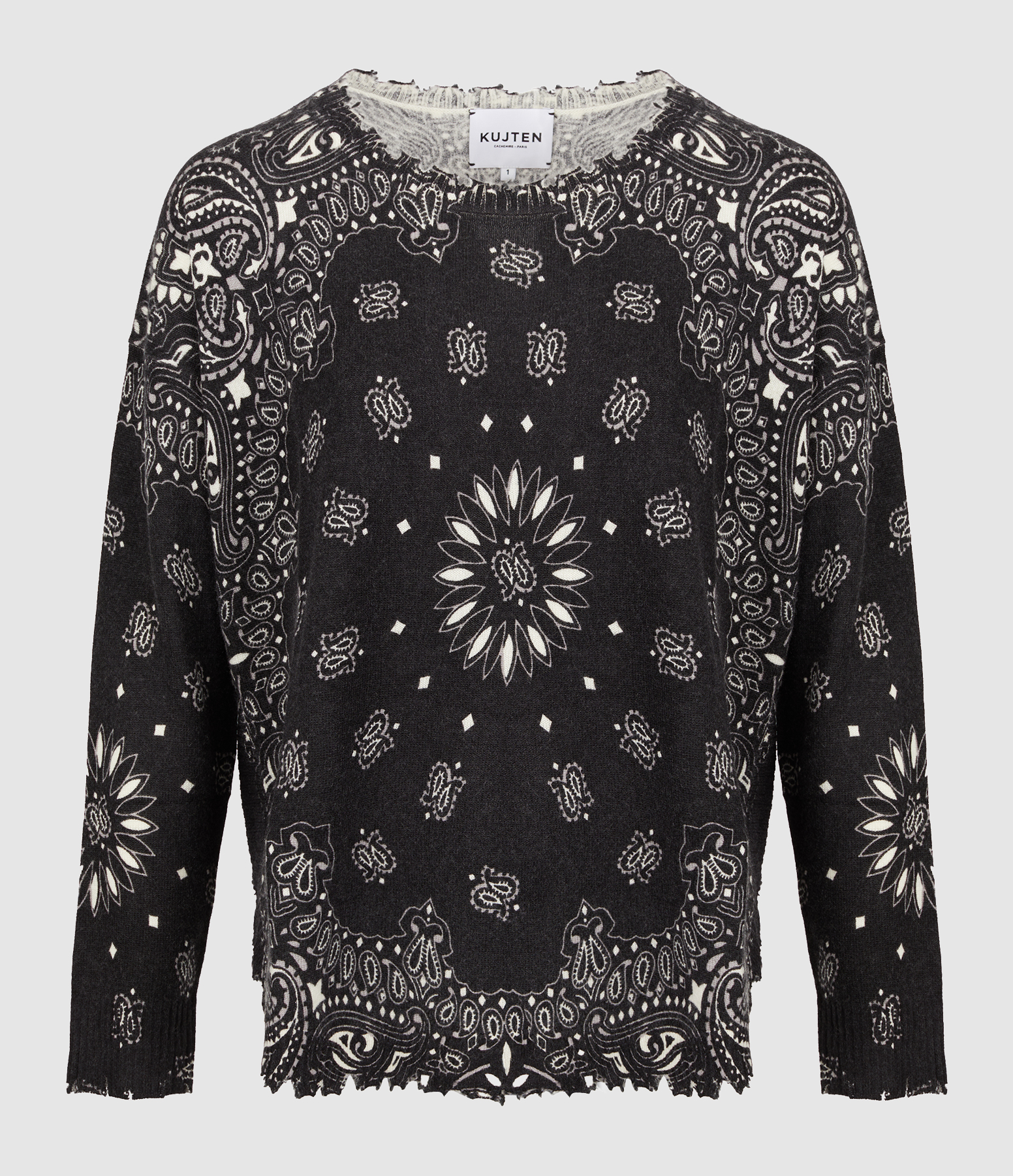 Pull Mela Bandana Bico Noir Blanc