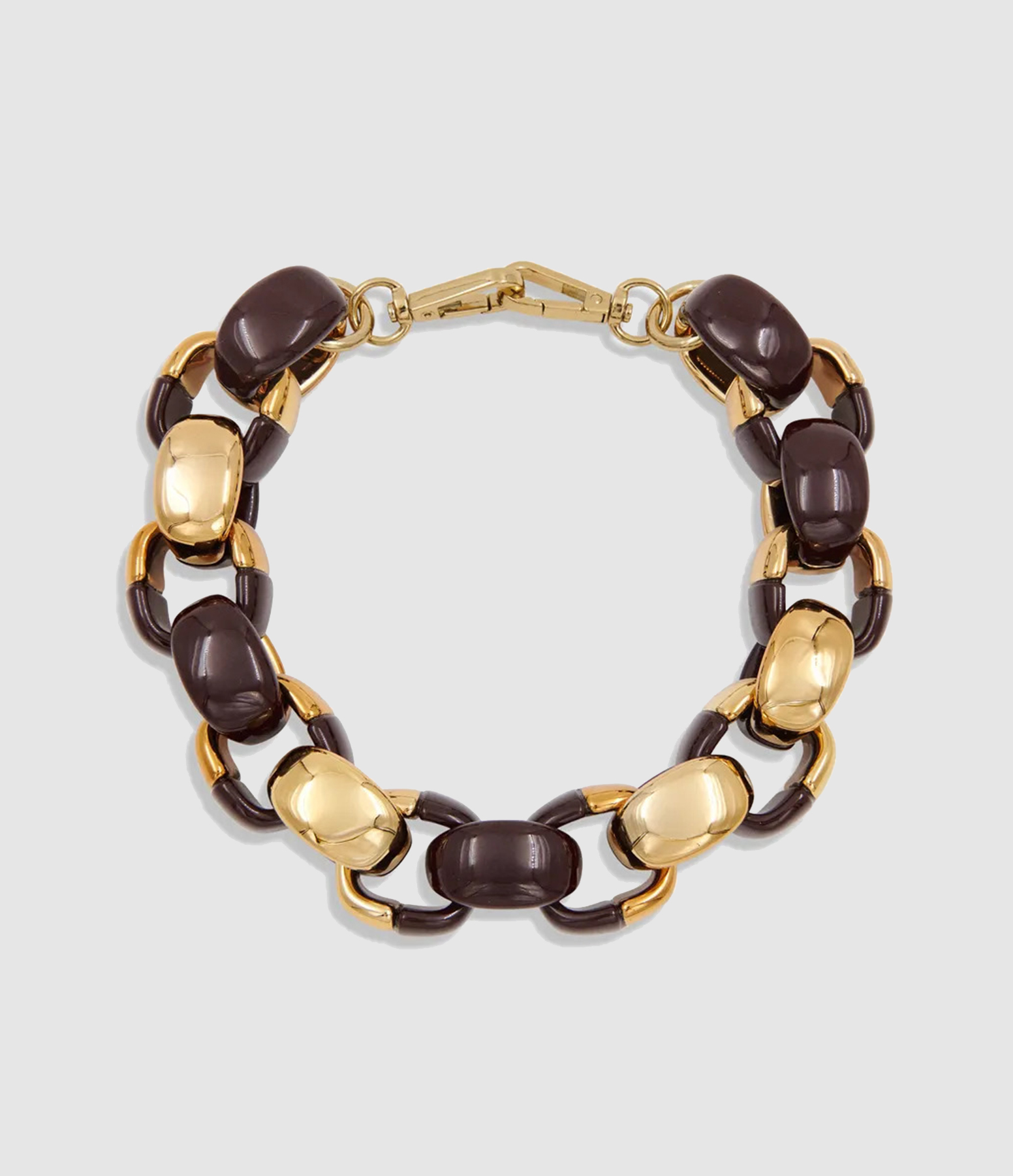Collier Kurve Brun Or