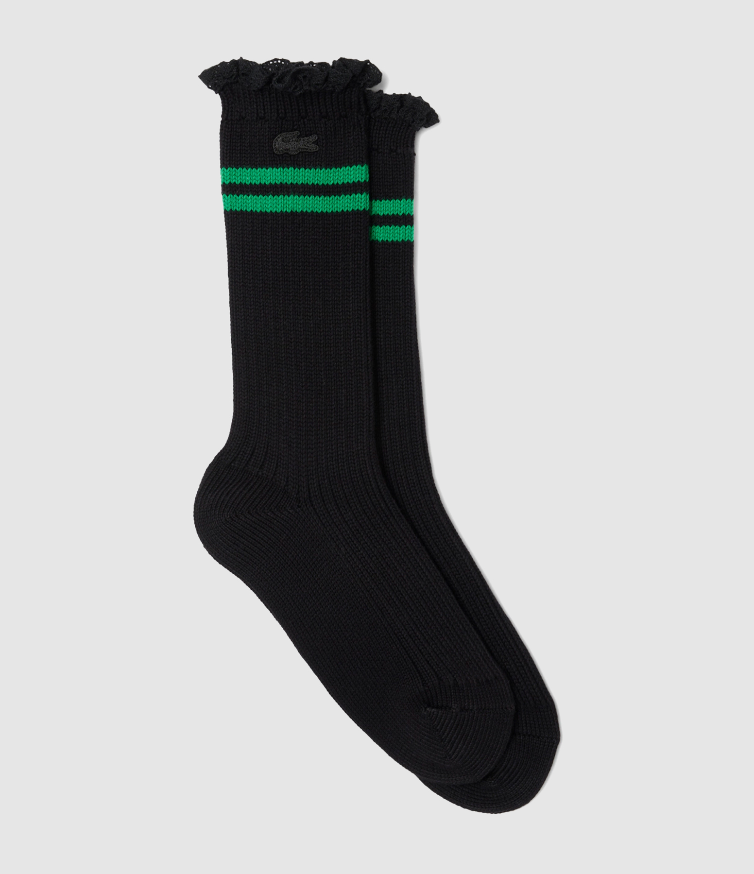 Chaussettes Côtelées Noir, Collection Défilé AH24