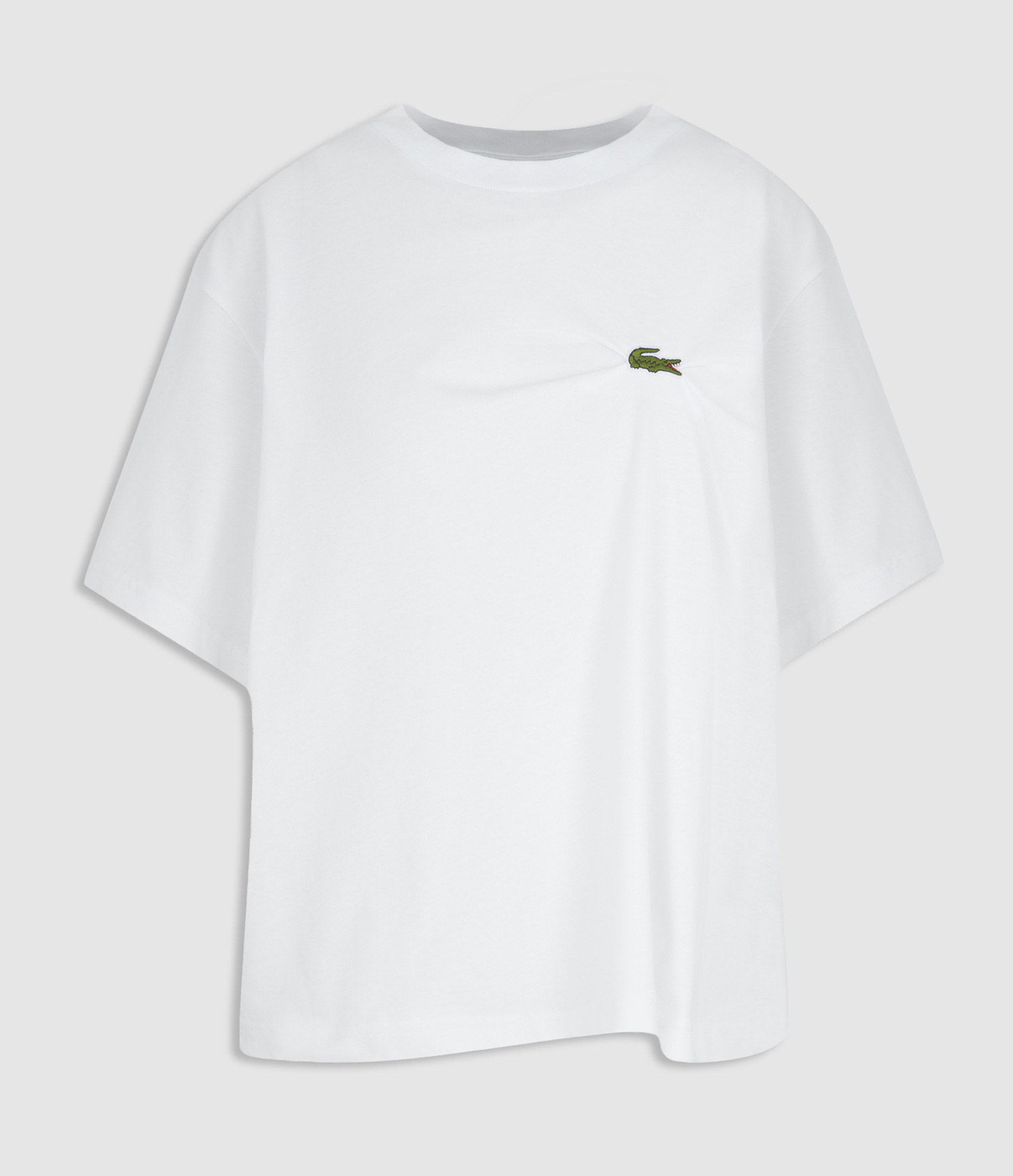 Tee-shirt Jersey Oversize Drapé Blanc