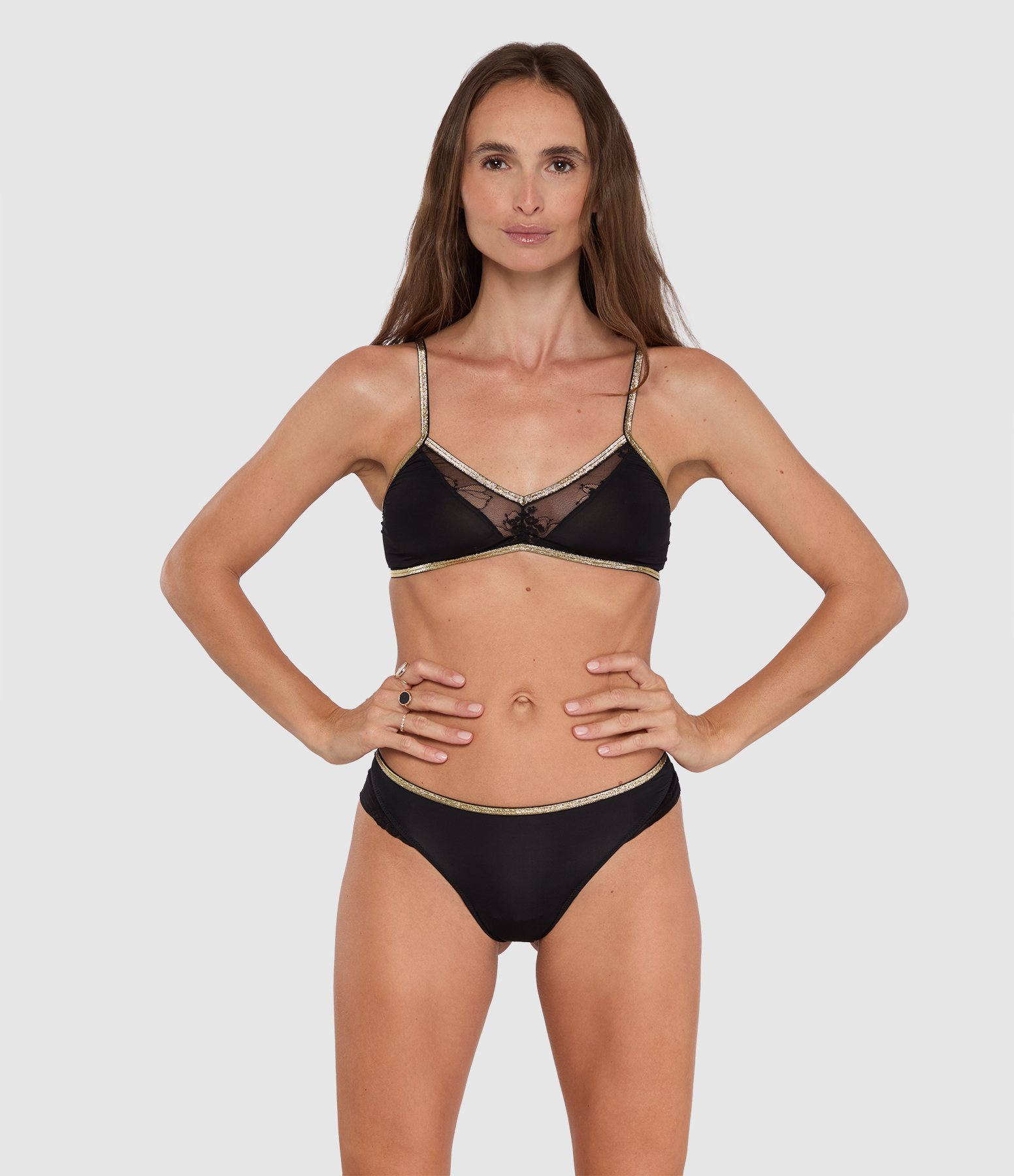 Brassière Georgia Bi Matières Black Lace